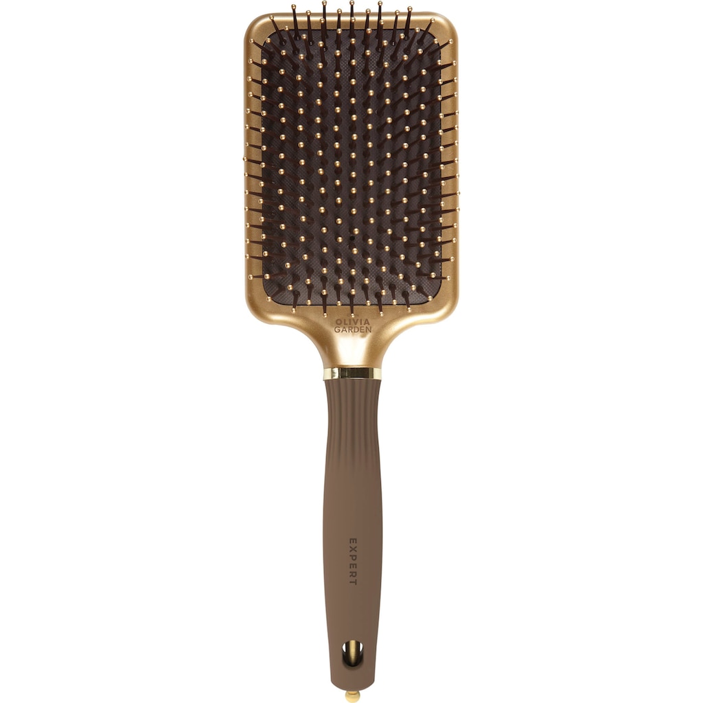 OLIVIA GARDEN Haarbürste »EXPERT CARE RECTANGULAR Nylon Bristle Gold&Brown L«