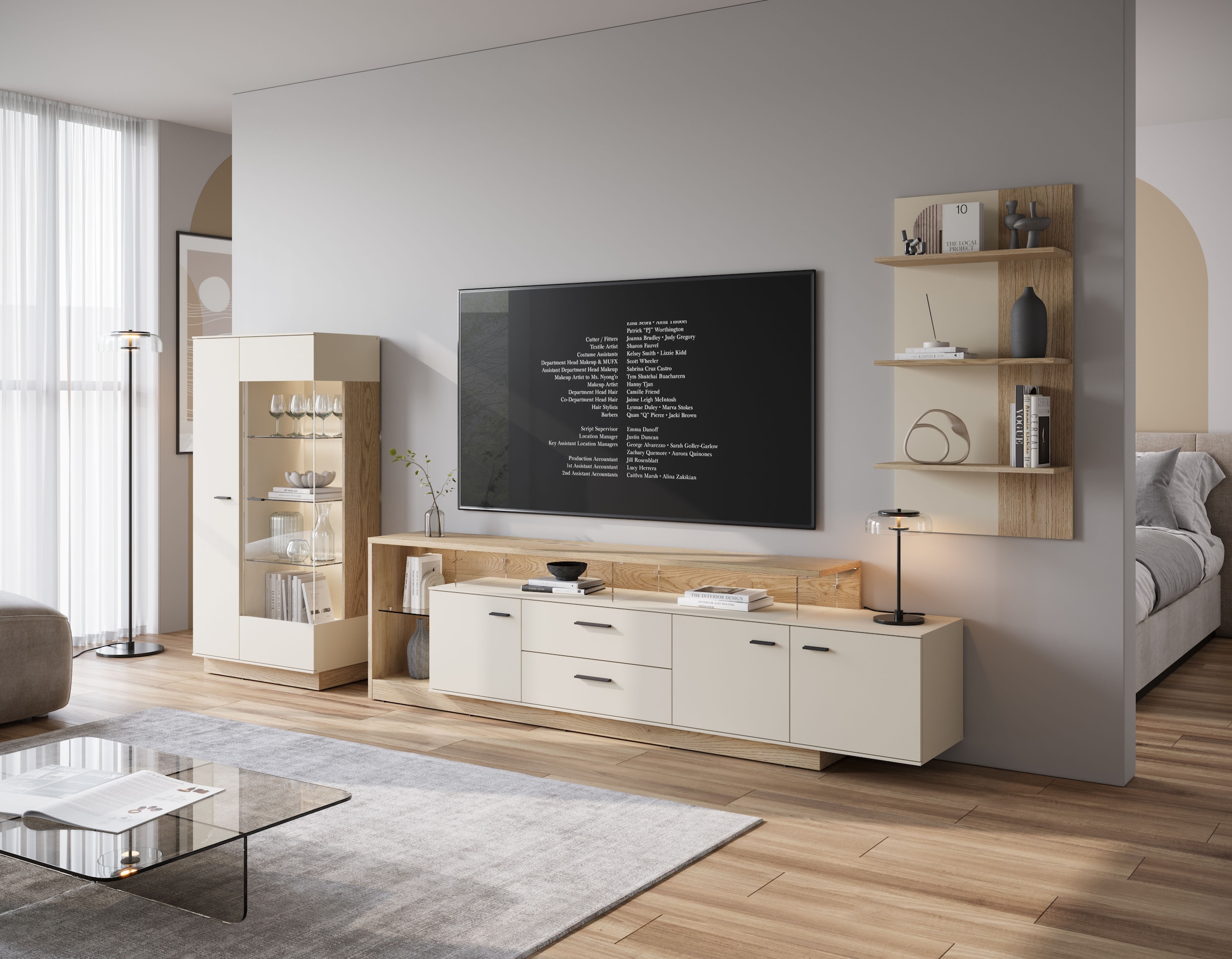 Home affaire Wandregal Wandpaneel, Wandregal, Breite 60 cm, 3 Ablageböden