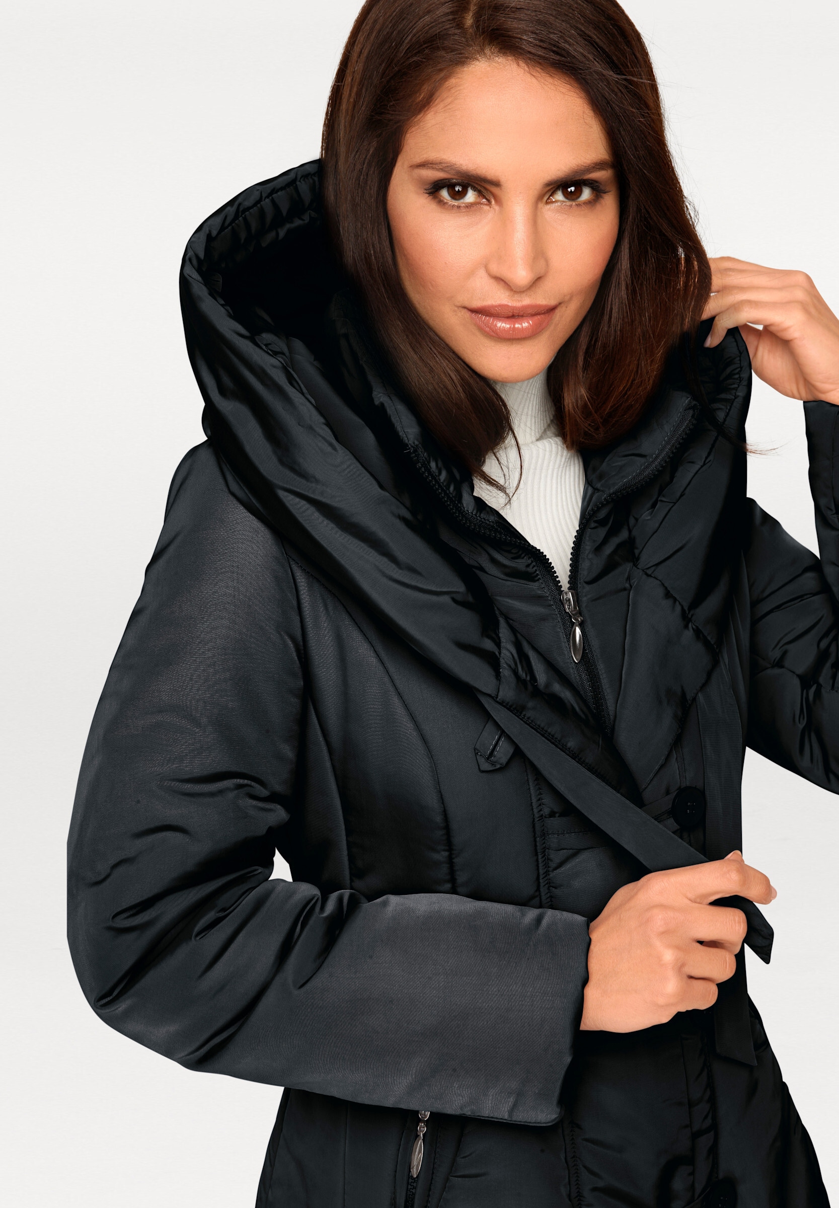 heine Parka »Parka Parka mit leichter Wattierung« mit Kapuze