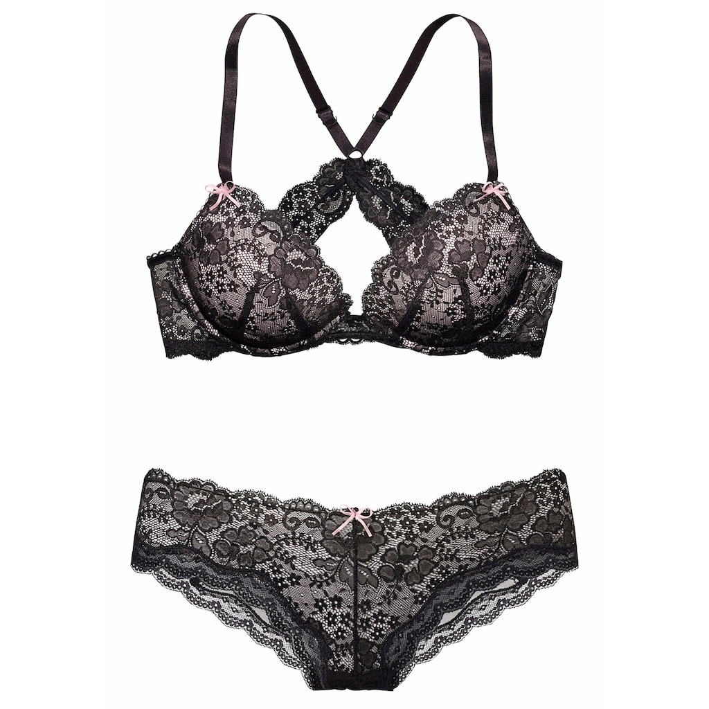 LASCANA Set: Push-up-BH, (Set, 2 tlg., mit Panty)