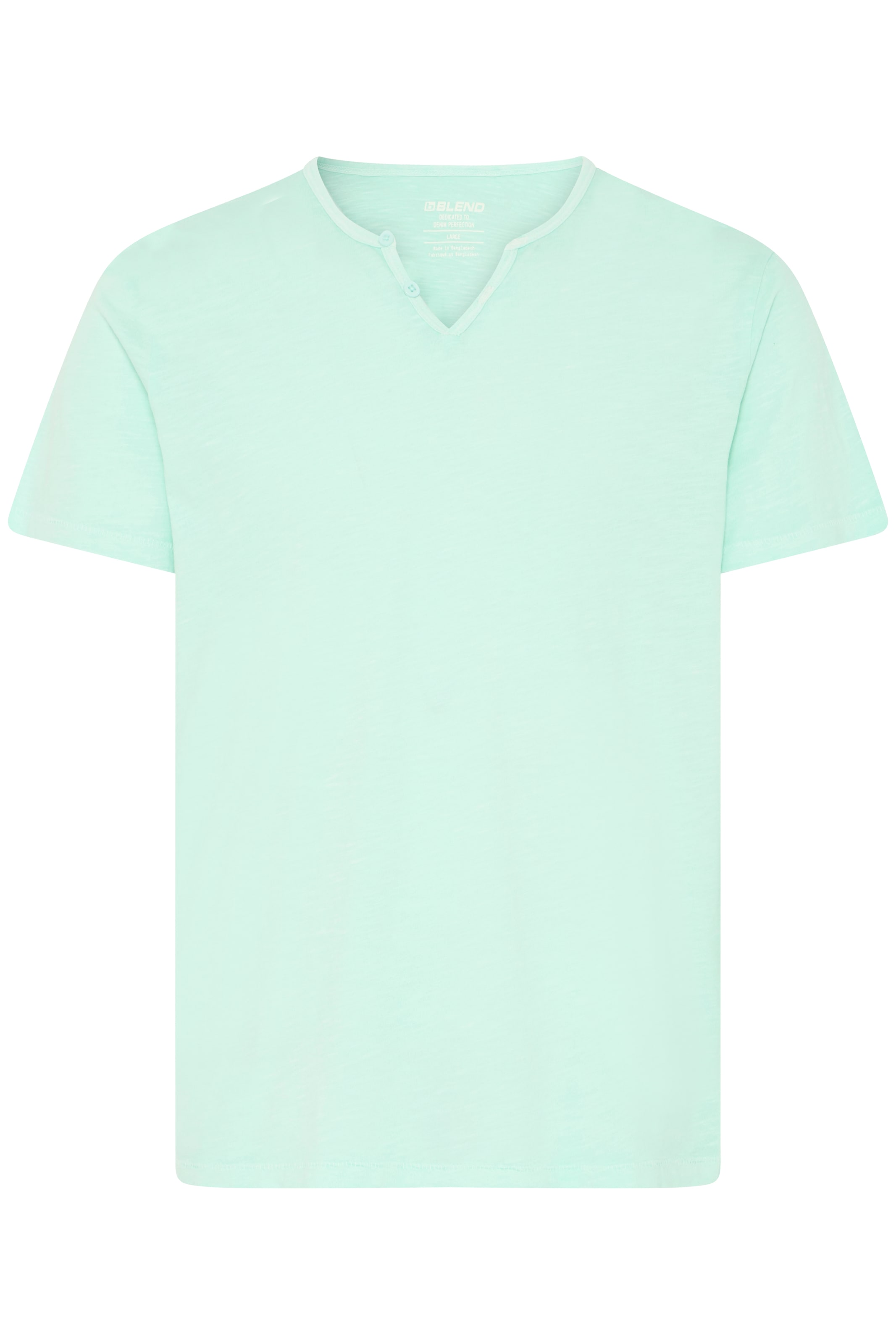 Blend T-Shirt »BHAshton split neck tee« mit Deko-Knopfdetail am Ausschnitt