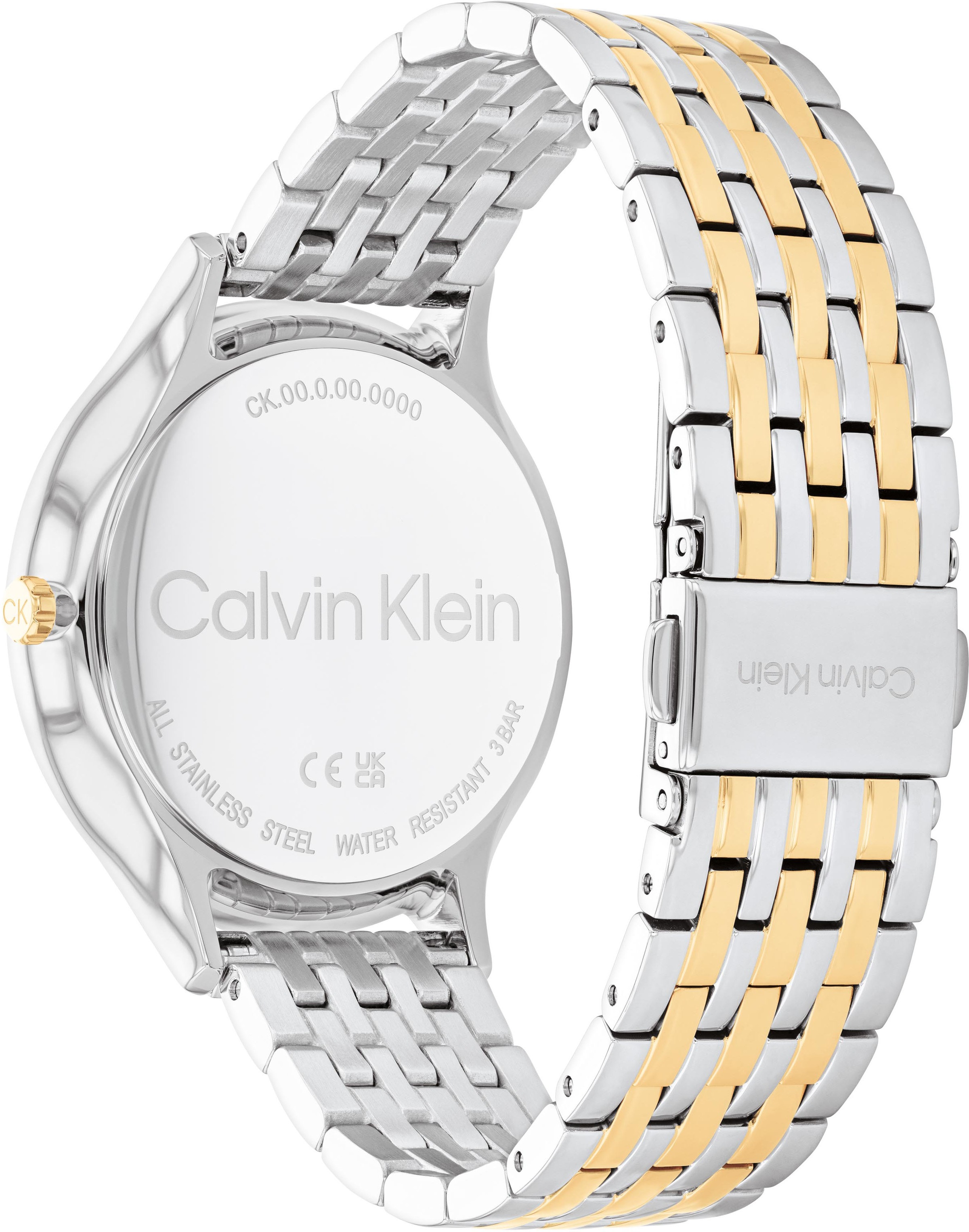 Calvin Klein Quarzuhr »CK TIMELESS«, Armbanduhr, Damenuhr, Glaskristalle, Edelstahlarmband