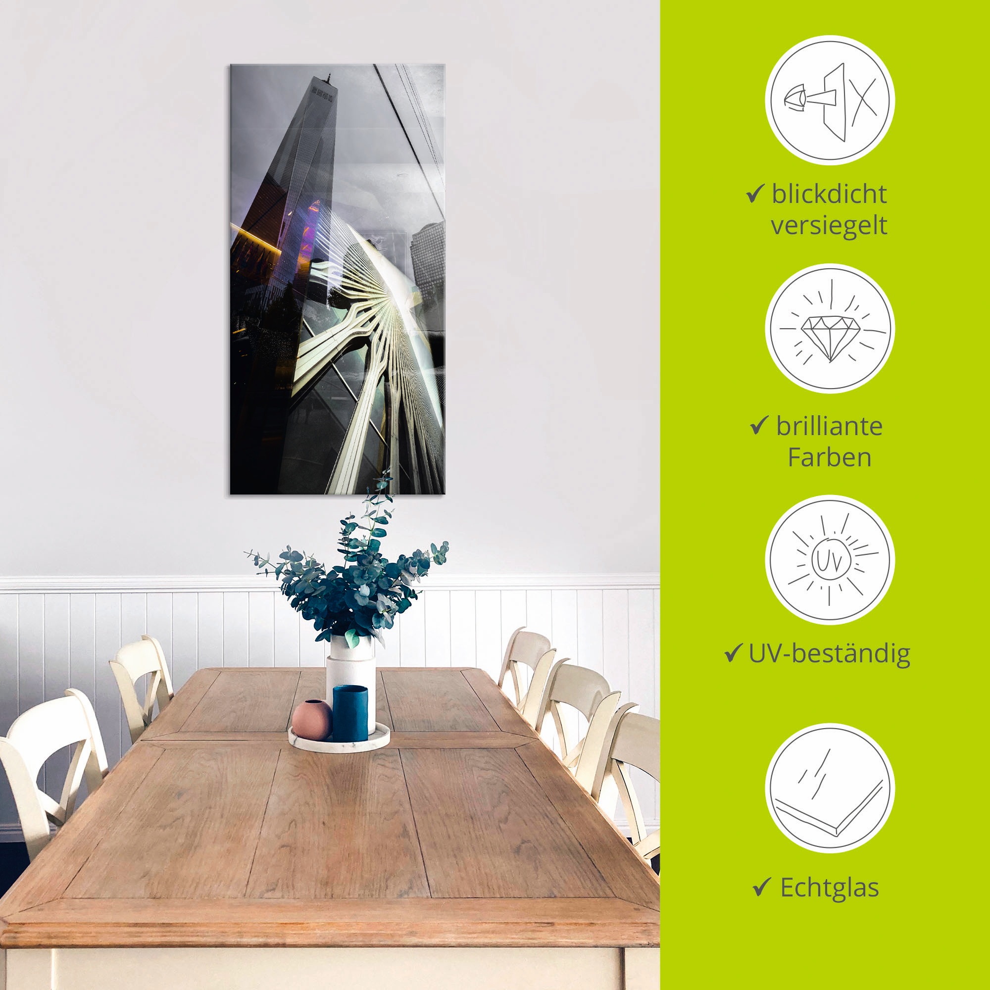 Artland Glasbild »One World Trade Center« Amerika 1 Stk. tlg. in verschiedenen Größen