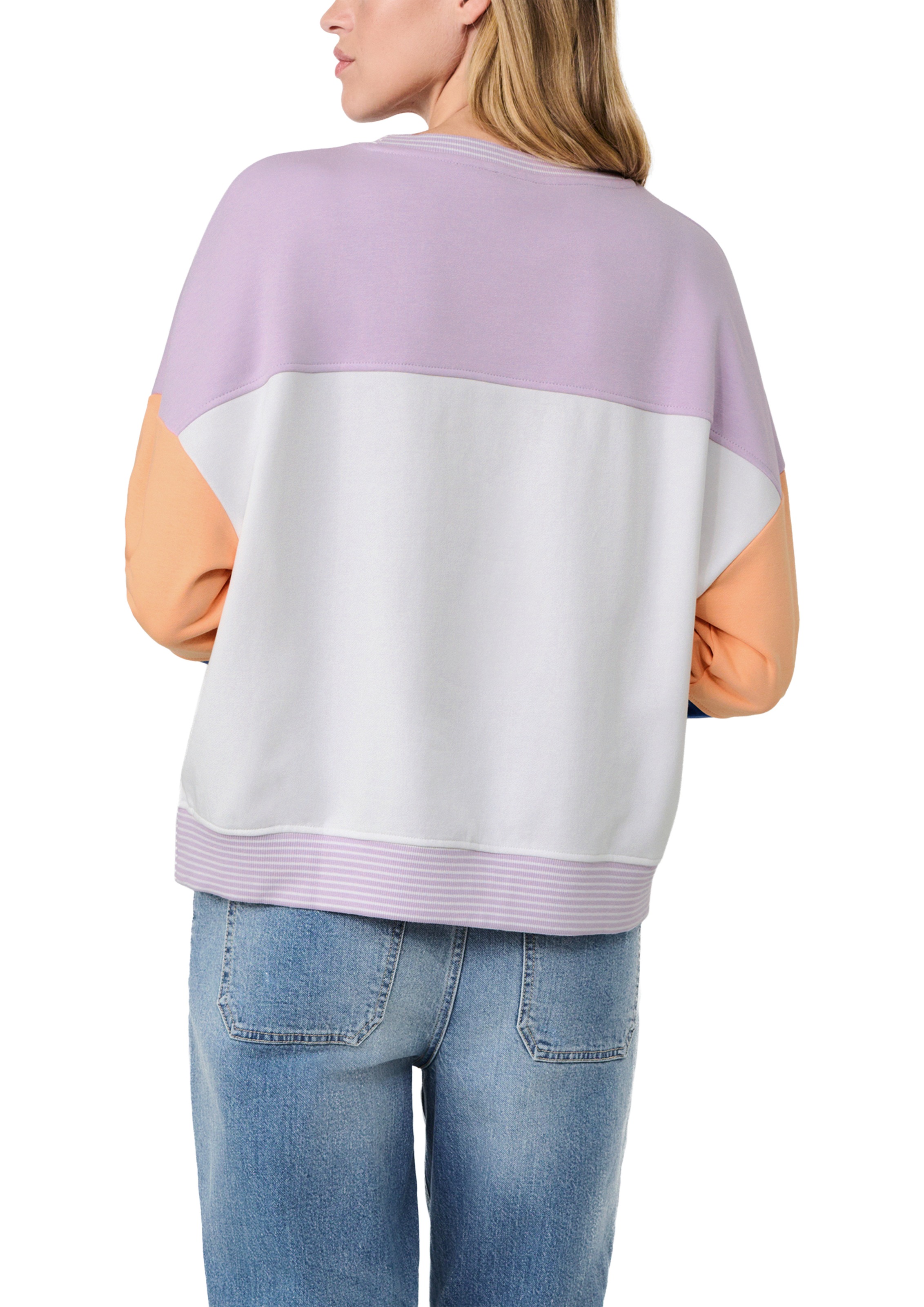 s.Oliver Sweater »s.Oliver X Heidi Klum Sweatshirt Color Block«, im Colorblocking-Look und mit Logoprint
