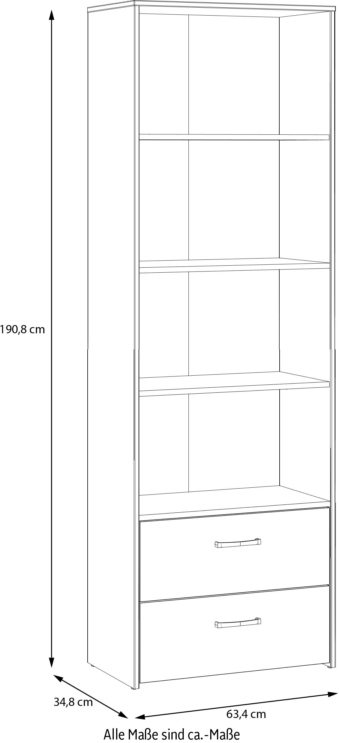 FORTE Mehrzweckregal »Culgoa«, Regal, Stauraum, 2 Schubkästen, vielseitig verwendbar