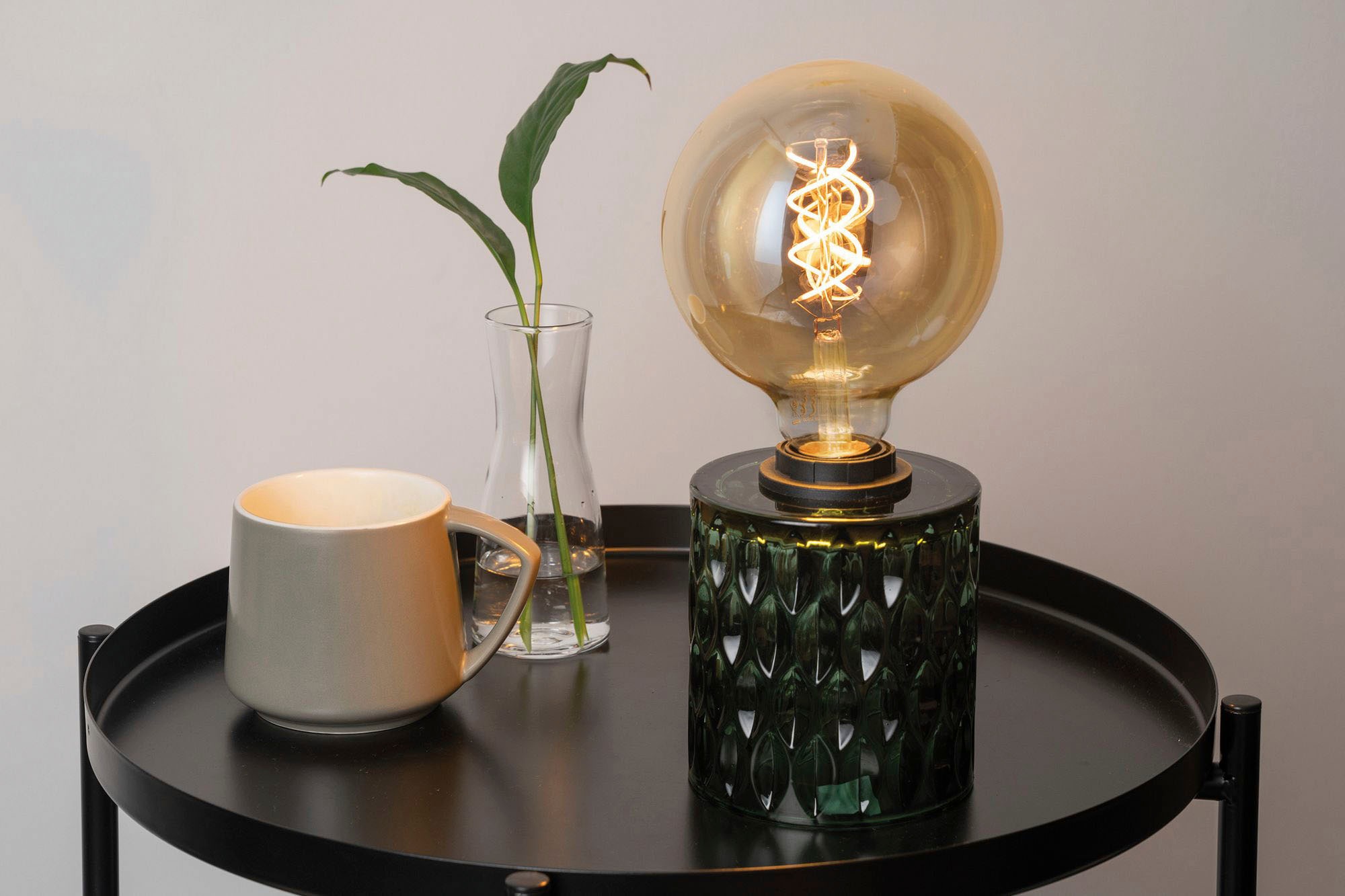 Pauleen Tischleuchte »Crystal Magic«, 1 flammig, Leuchtmittel E27 | ohne Leuchtmittel, E27, Grün, Glas