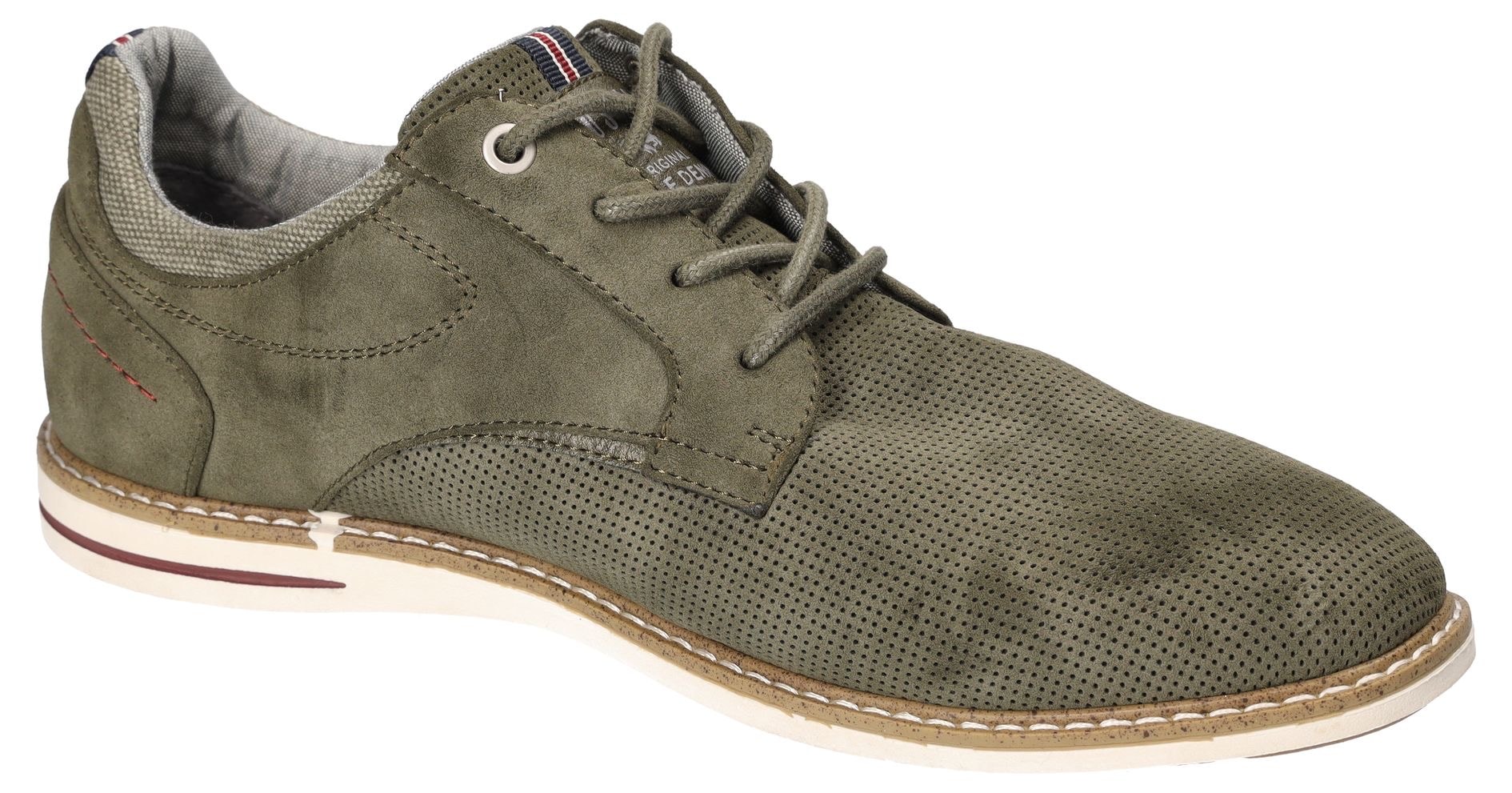 Mustang Shoes Schnürschuh, Freizeitschuh, Halbschuh, Schnürschuh mit Perforation