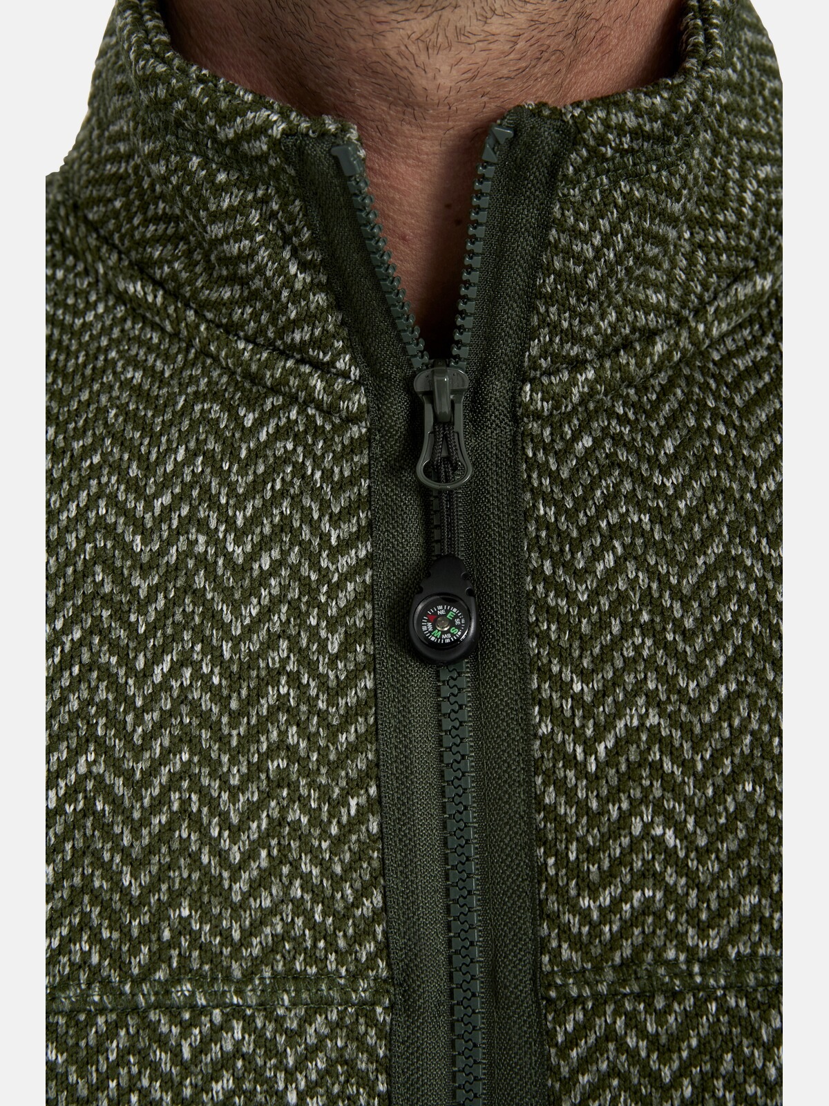 Jan Vanderstorm Sweatjacke »Strickfleecejacke KOLMUND«
