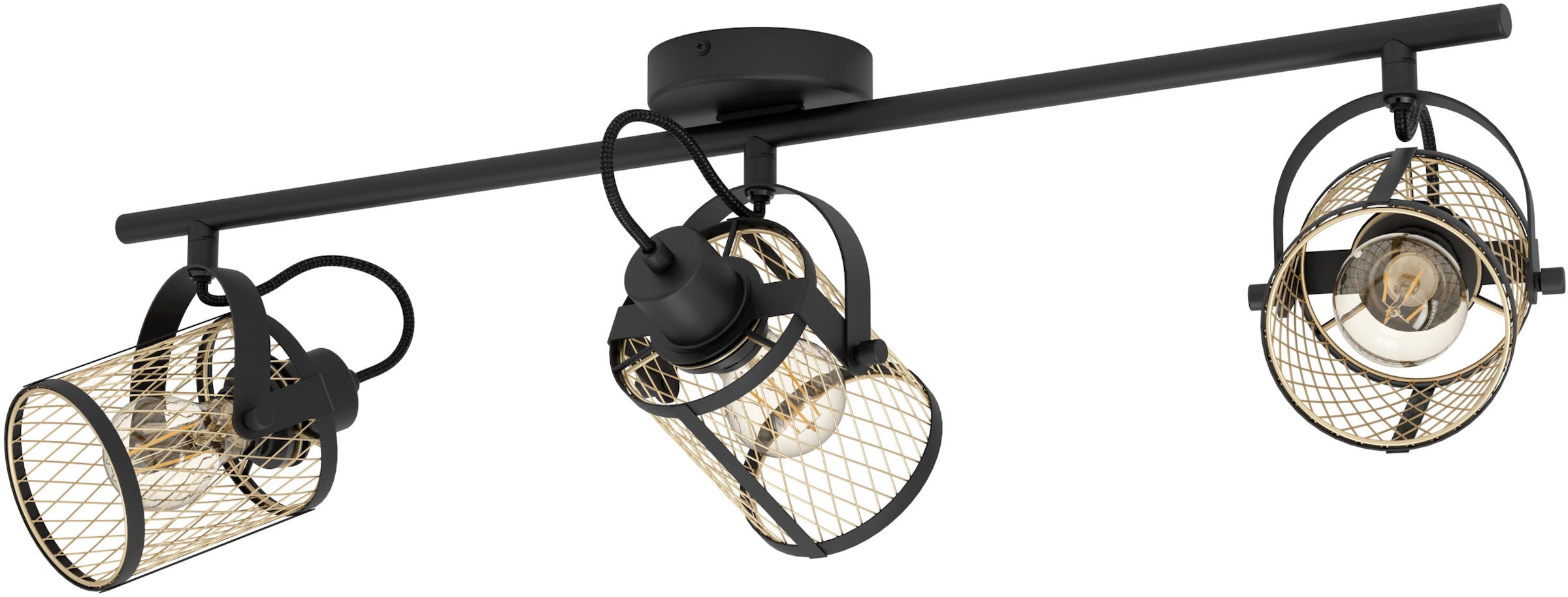 EGLO Deckenspot »DELLOW Spotlampe - Stahl - E27 - 3X40W - IP20« E27 1 Stk. Deckenlampe, Deckenstrahler, Strahler, L83 x B18 x H21 cm