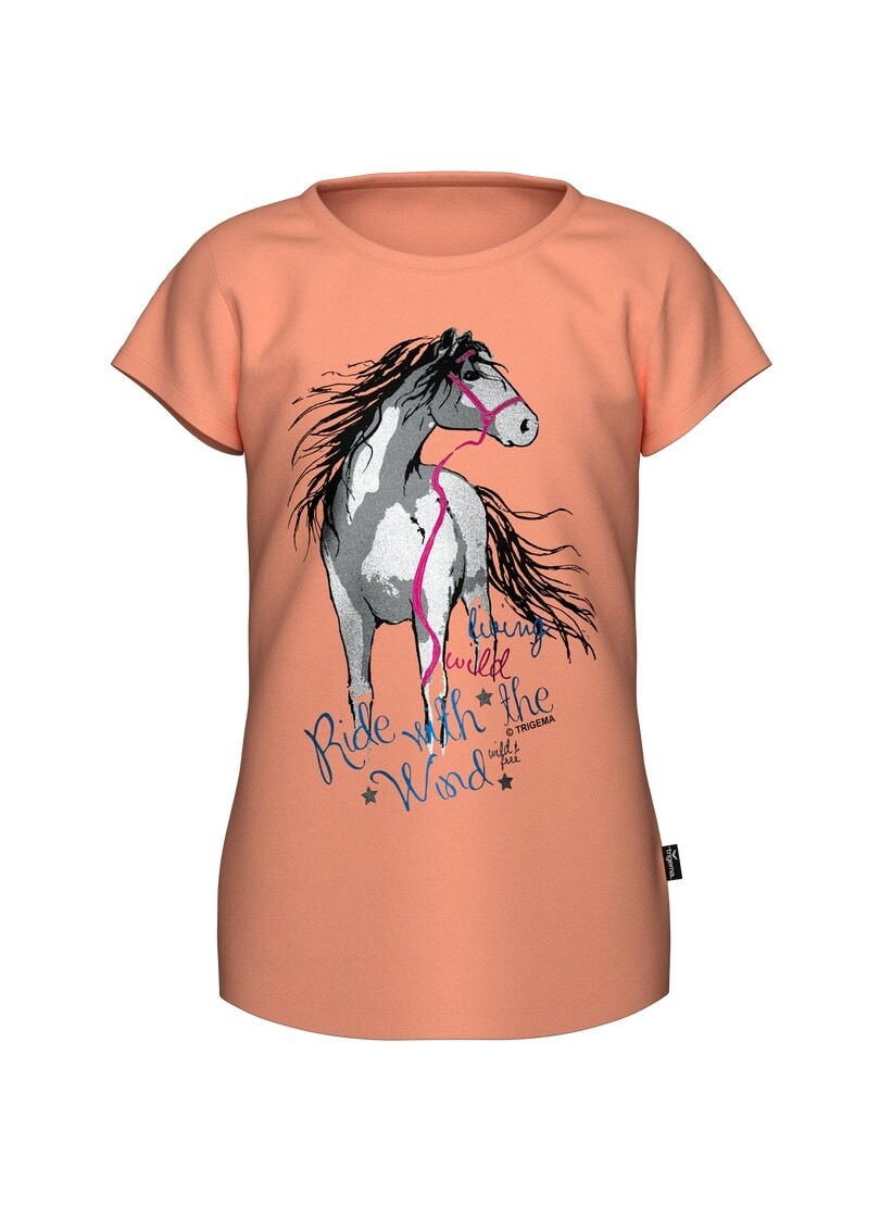 Trigema T-Shirt »TRIGEMA T-Shirt mit Pferd« 1 Stk. tlg.