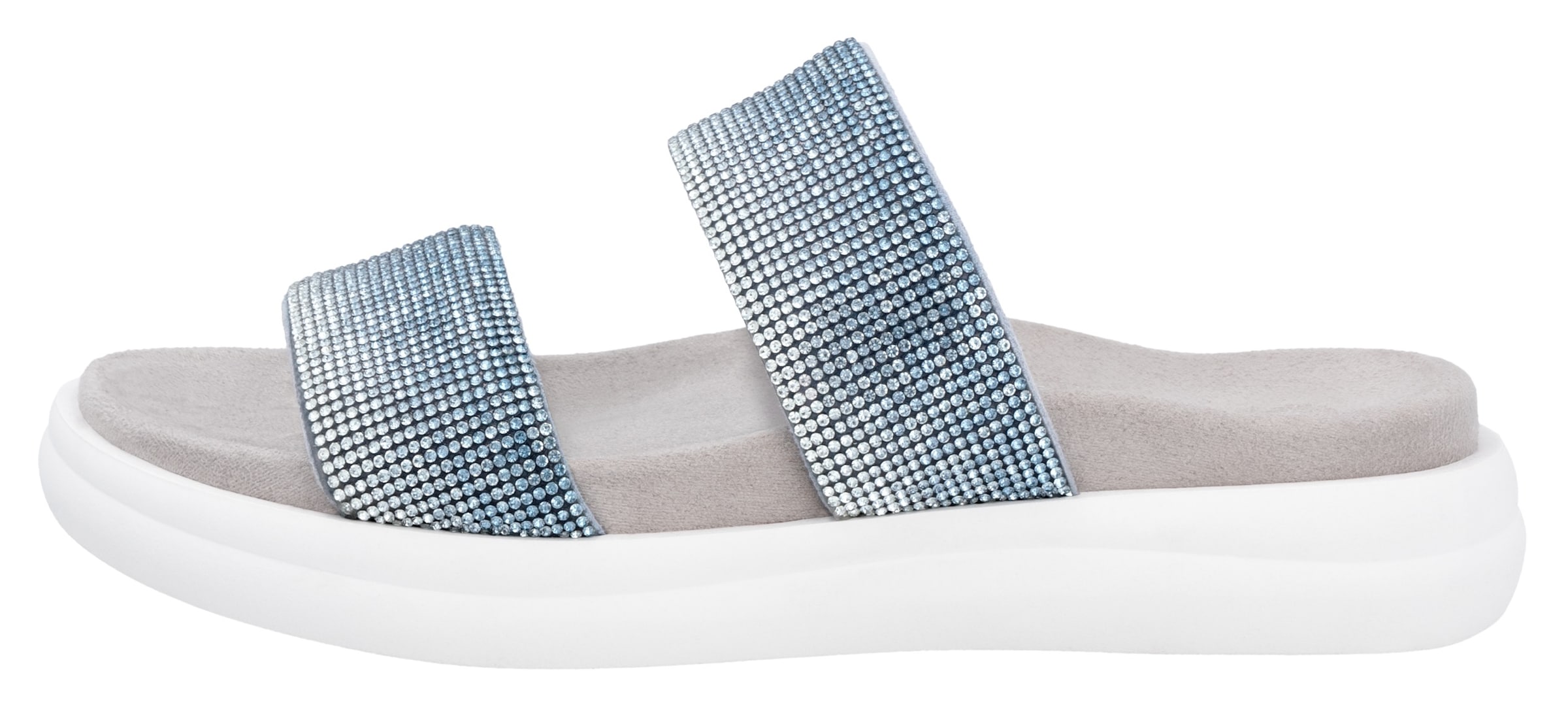 Remonte Pantolette, Plateau, Sommerschuh, Schlappen mit funkelenden Strasssteinen