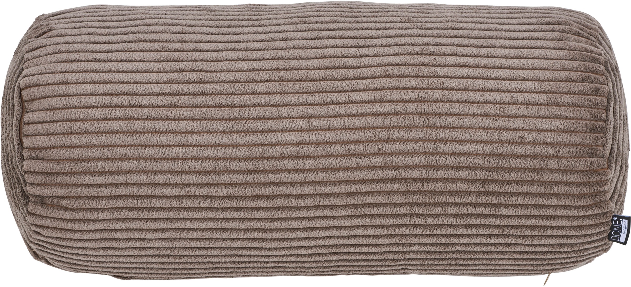 done. , Nackenrolle »Zoom« Nackenrolle aus modernem Kordstoff, chocolate, Obermaterial: 92% Polyester, 8% Nylon,