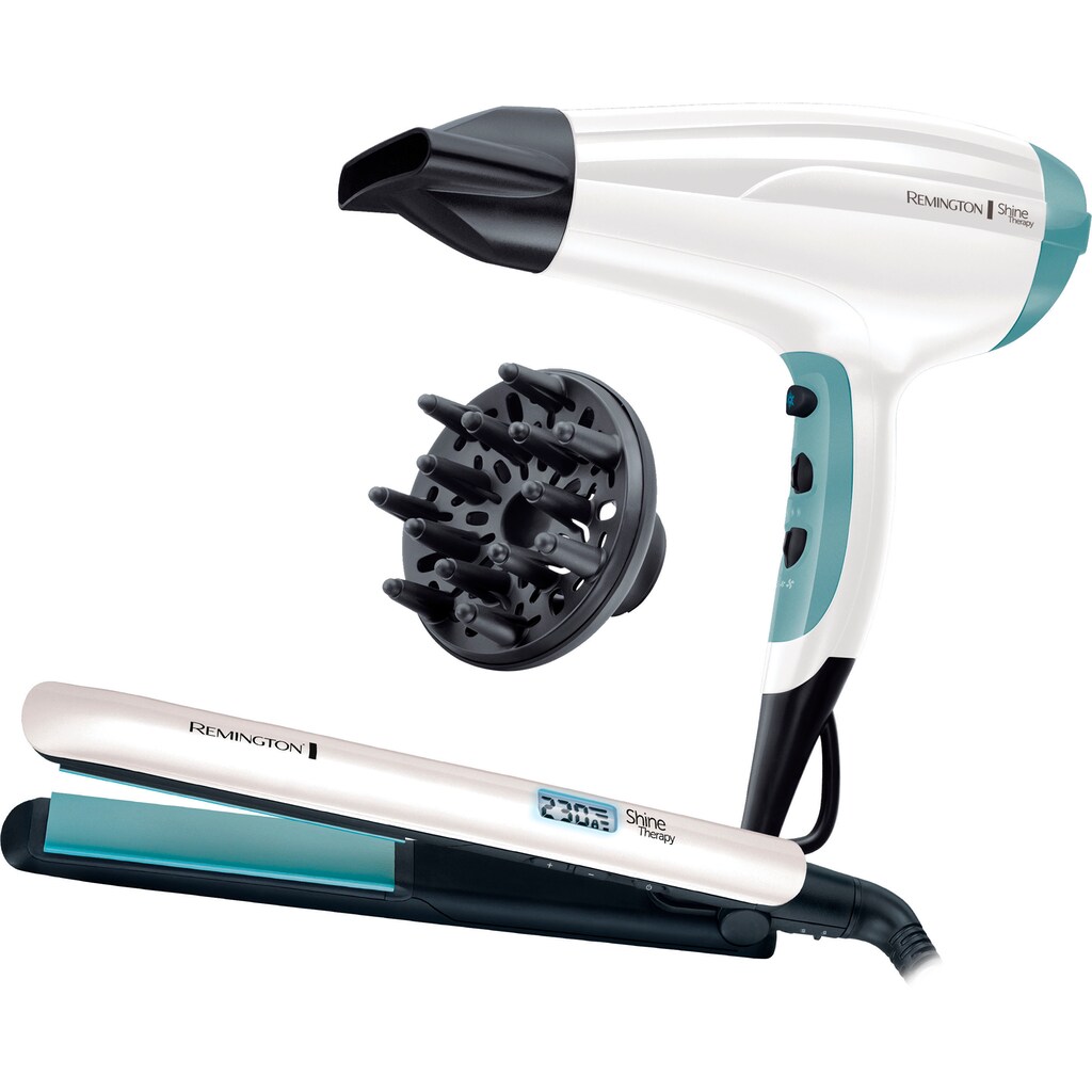 Remington Haartrockner »Shine Therapy S8500GP Geschenk-Set«, 2300 W, 2 Aufsätze