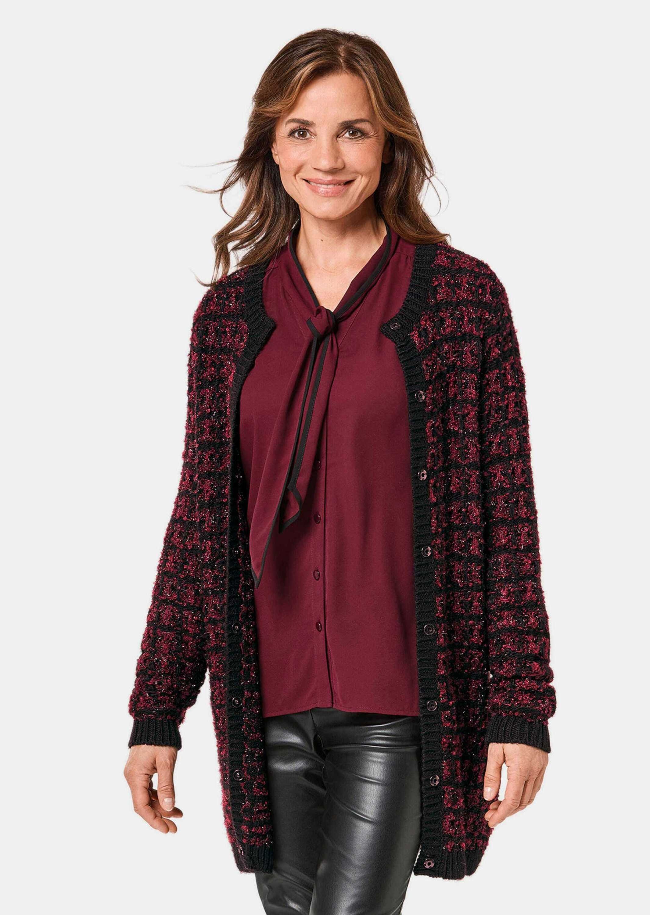 GOLDNER Strickjacke »Schicker Strickcardigan mit Glanzgarnen«