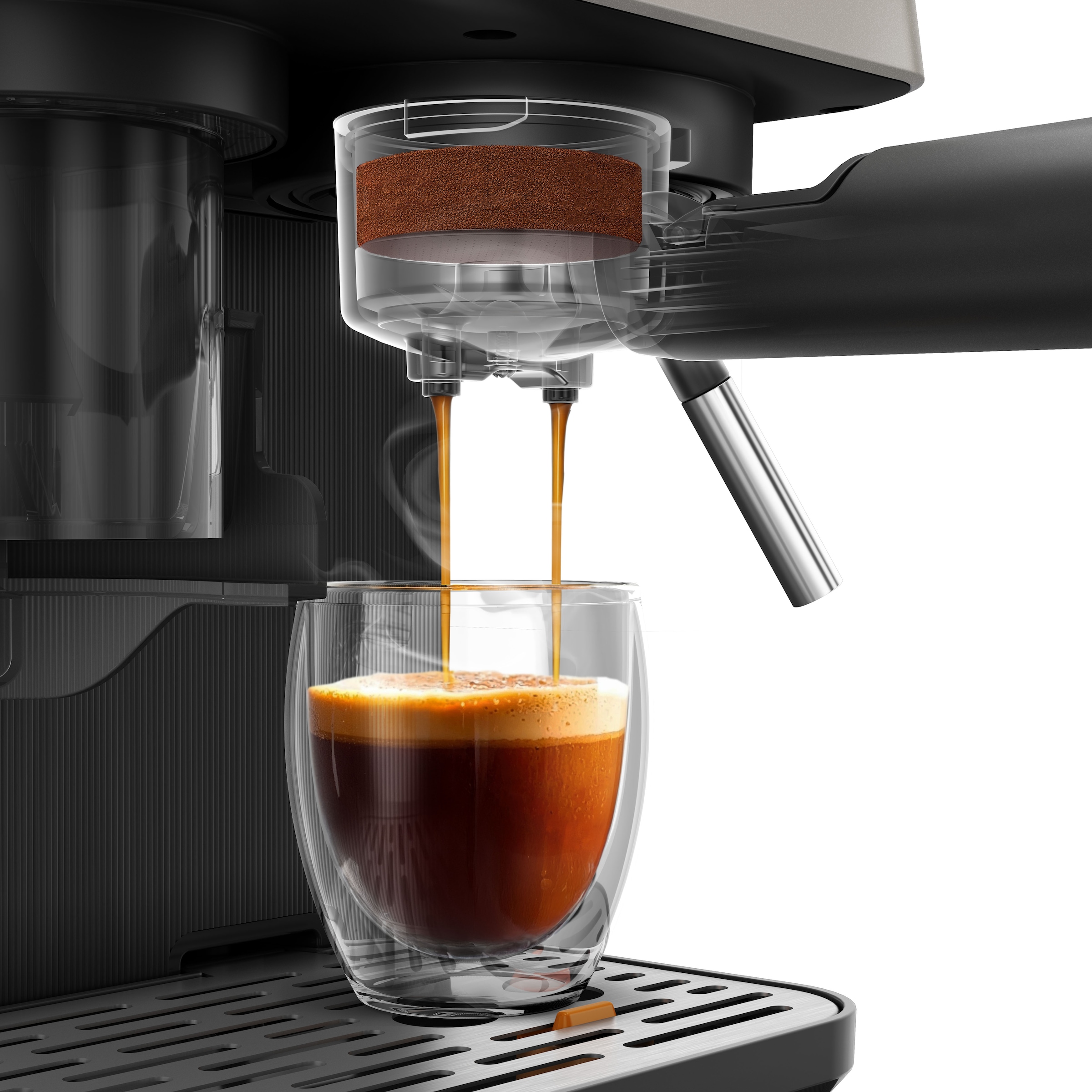Grundig Siebträgermaschine »KSM 7530« Kaffeevollautomat mit 15 Bar, Touch & GrindPro™ Mahlwerk