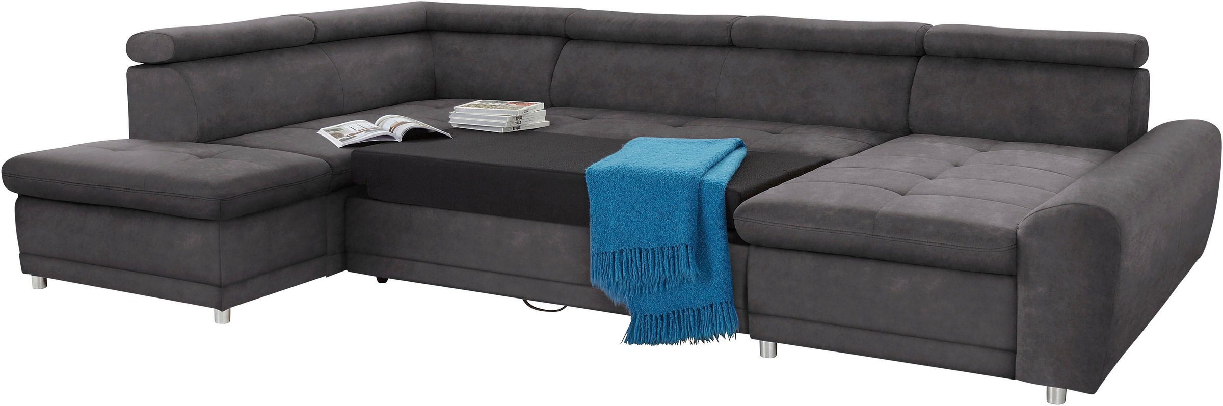 sit&more Wohnlandschaft »Riva U-Form«, wahlweise mit Bettfunktion