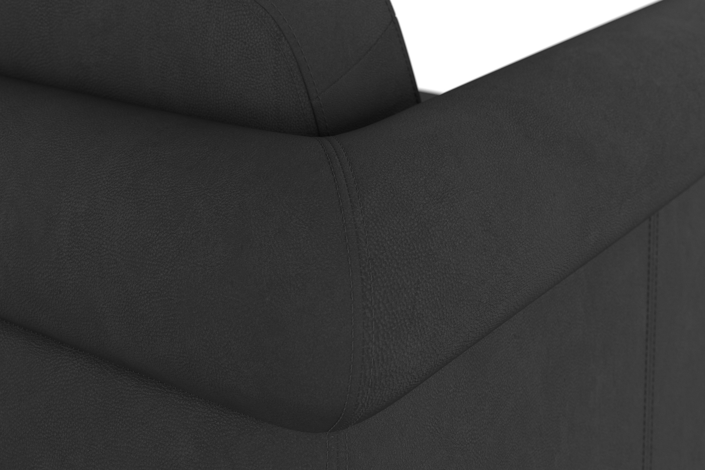 machalke® 3-Sitzer »amadeo«, Ledersofa mit geschwungenen Armlehnen, Breite 213 cm