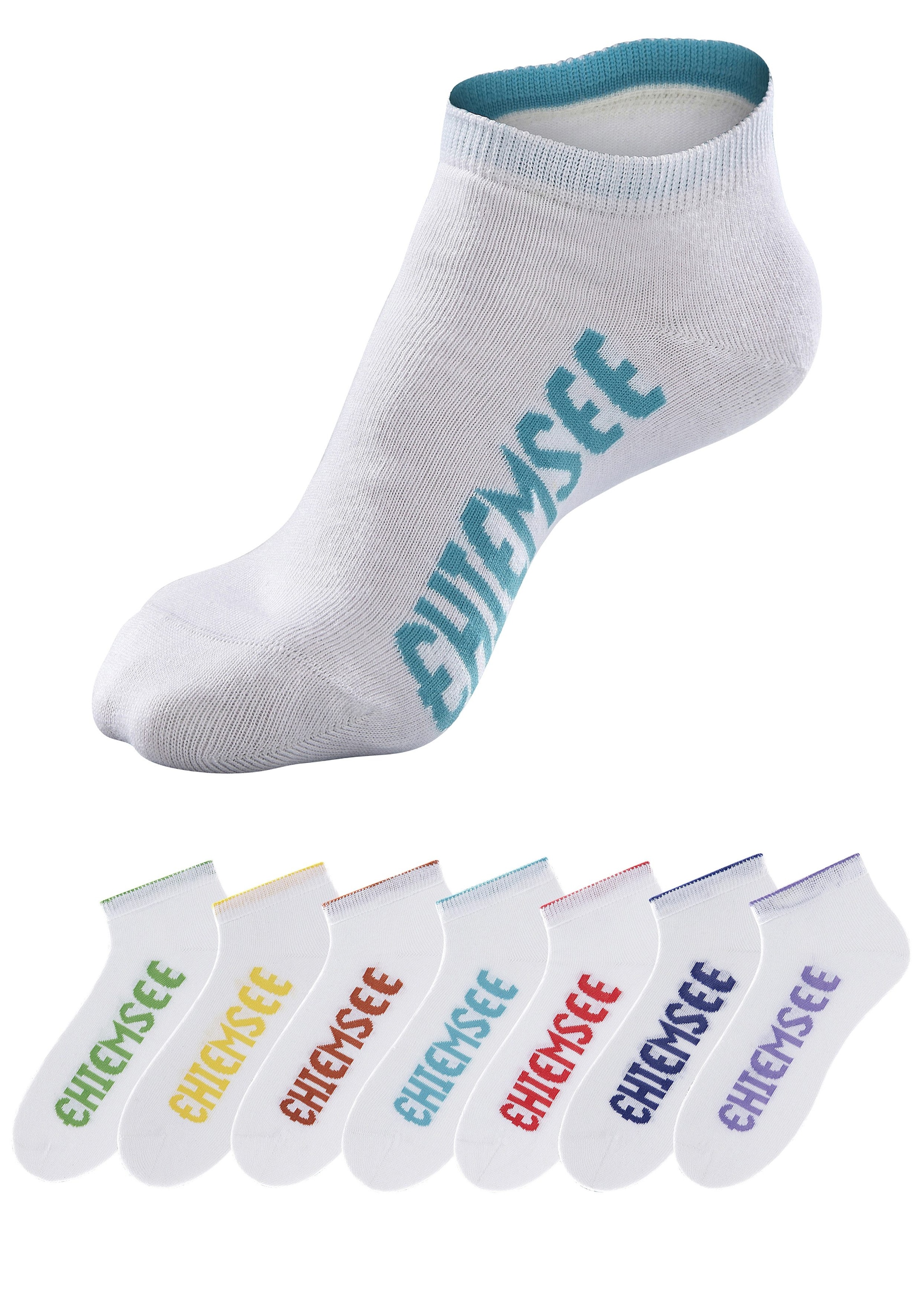 Chiemsee Sneakersocken, bei Logos 7 (Set, mit Paar), farbigen
