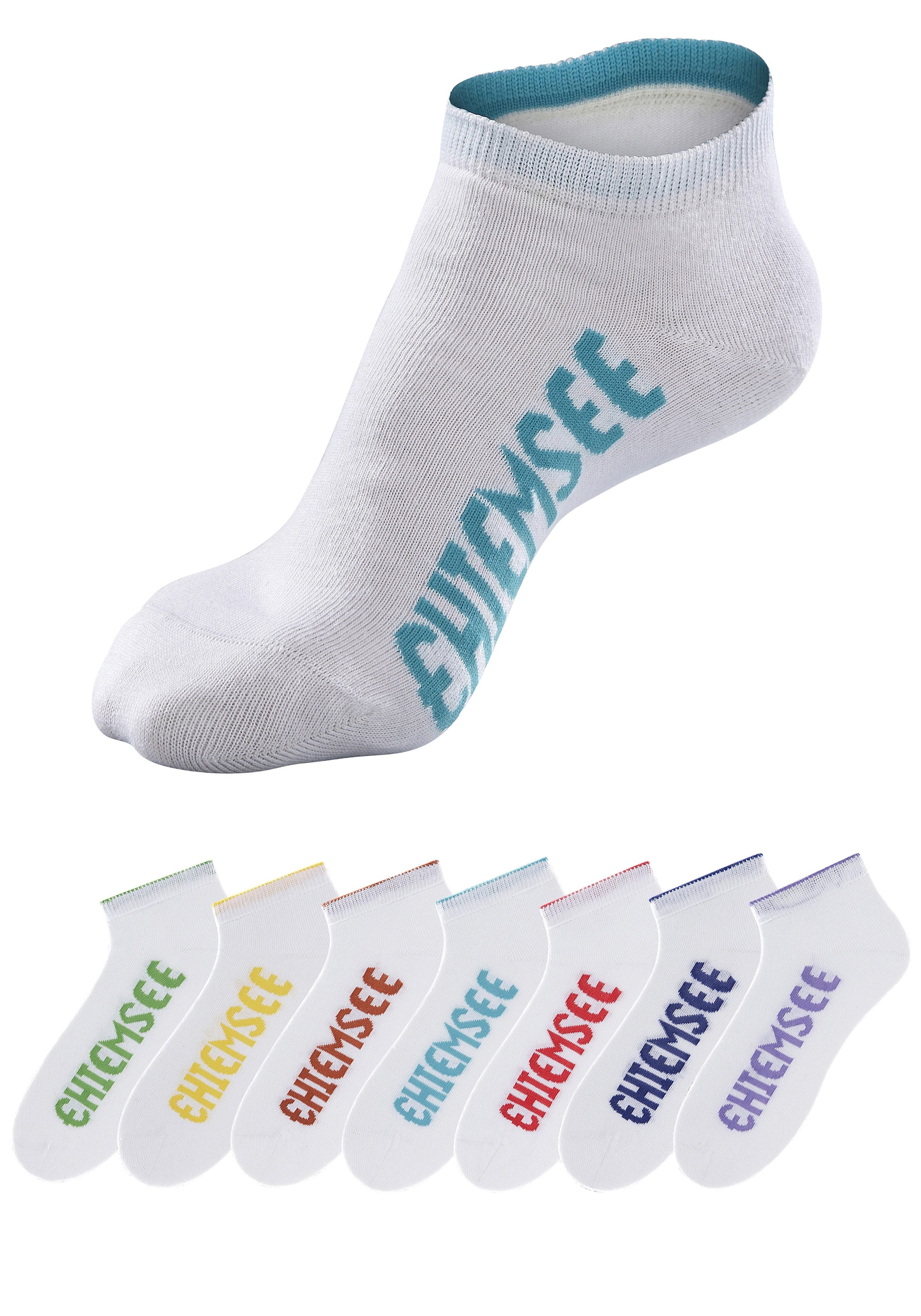 farbigen Chiemsee Paar), (Set, mit 7 Sneakersocken, bei Logos