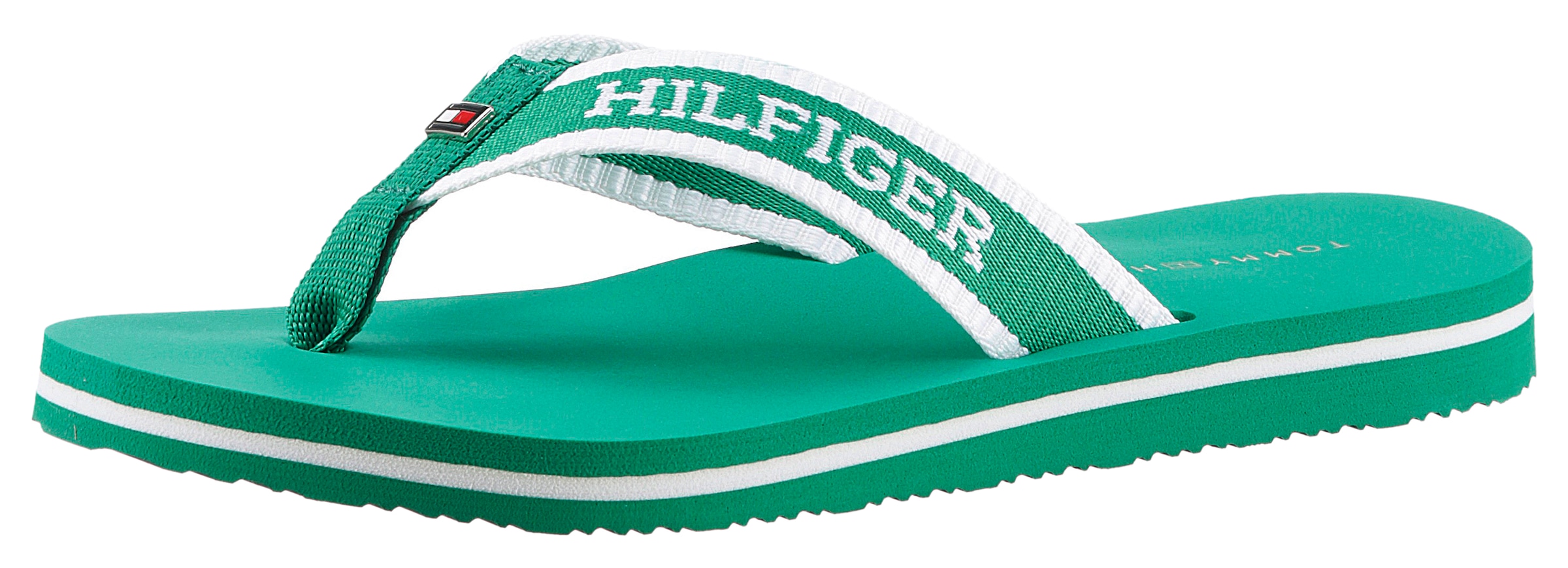 Zehentrenner »HILFIGER WEBBING POOL SLIDE«, Sommerschuh, Schlappen, Poolsildes mit...