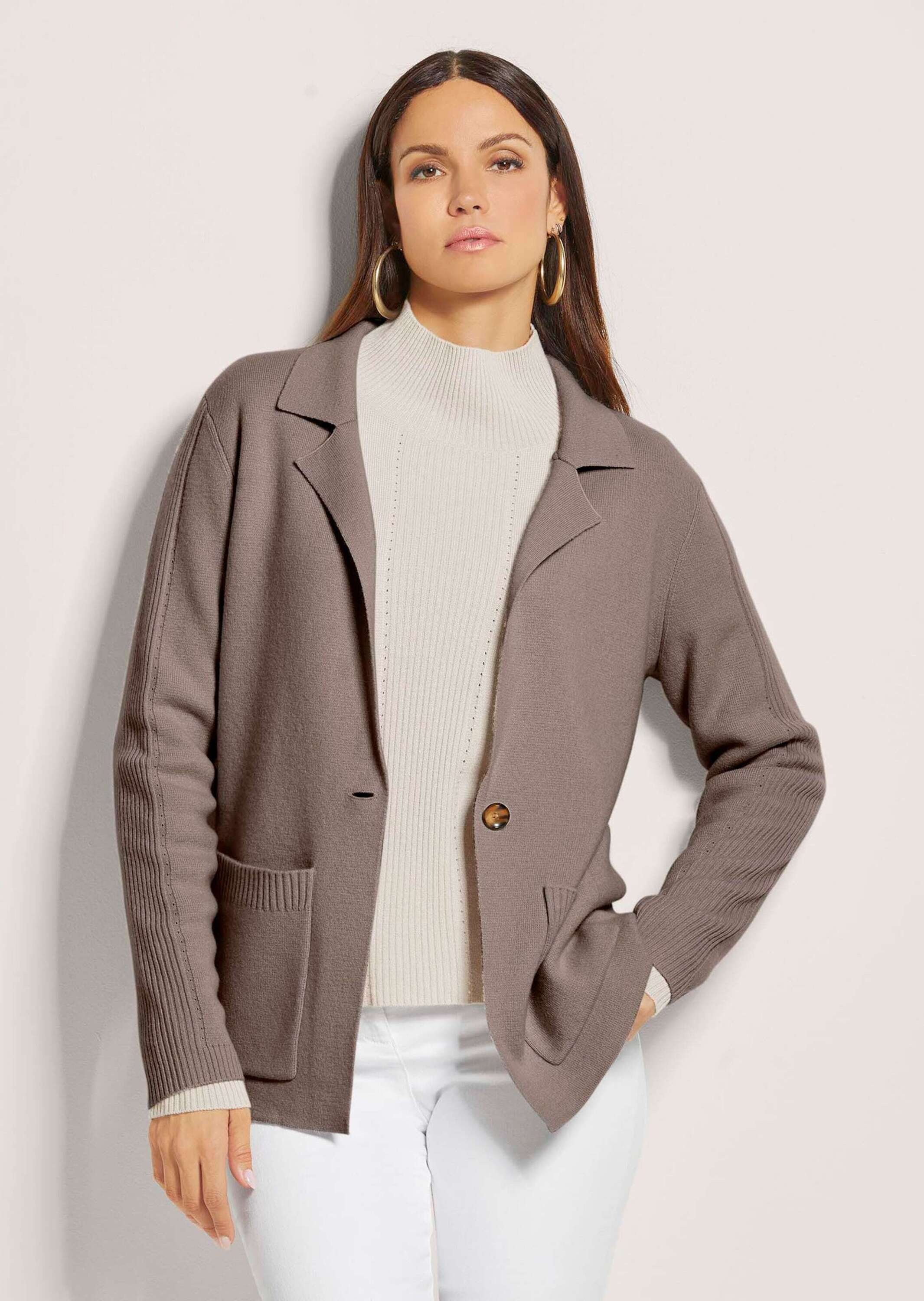 MADELEINE Strickjacke »Strickblazer Strickjacke aus Merinowolle und Kaschmir«
