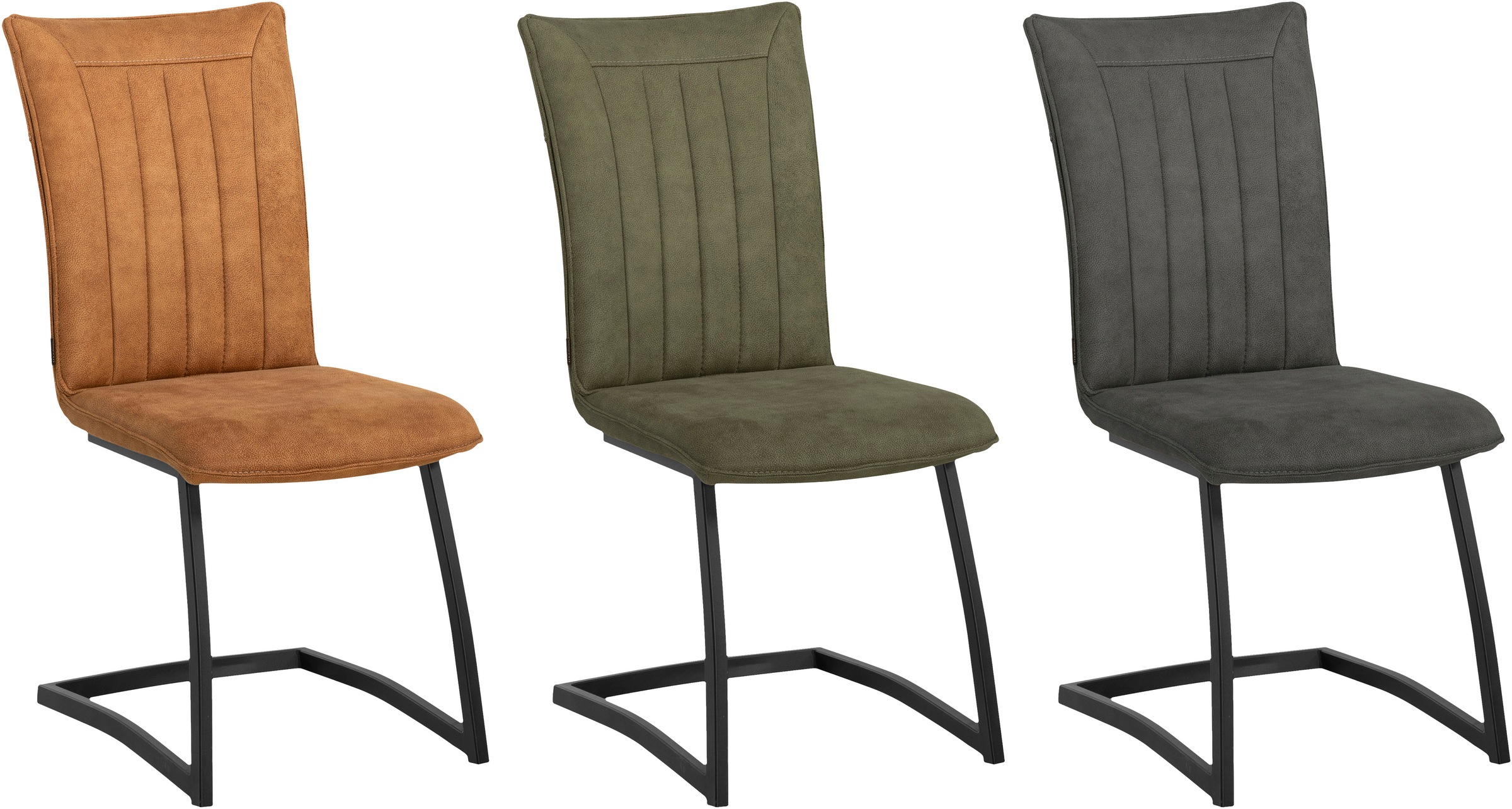 OMG Design Freischwinger »Amara«, (Set), 2 St., Stoff, Esszimmerstuhl, Küchenstuhl, pflegeleichter Bezug