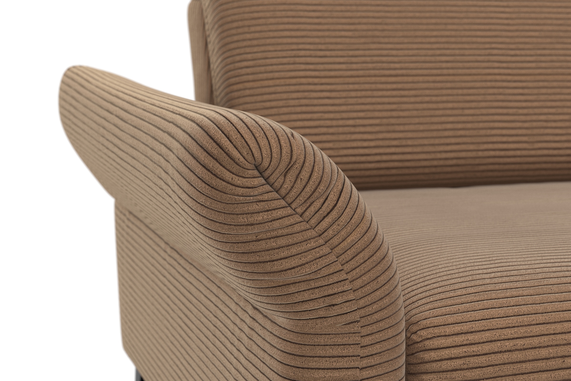 INOSIGN Ecksofa »Coco L-Form«, Sitztiefen-, Arm- und Kopfteilverstellung, Cord-Bezug, Fußhöhe 15 cm