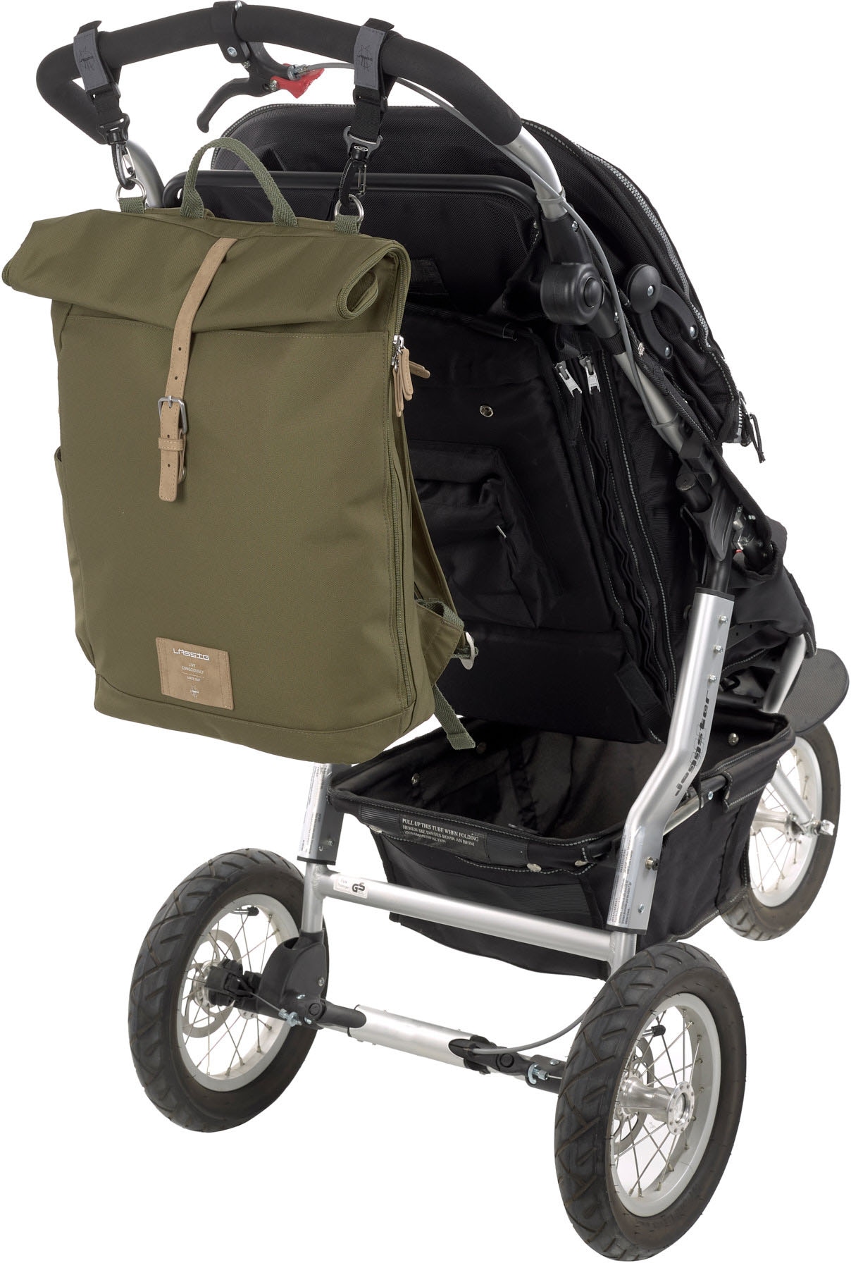 LÄSSIG Wickelrucksack »Green Label, Rolltop, Olive«, PETA-approved vegan; zum Teil aus recyceltem Material