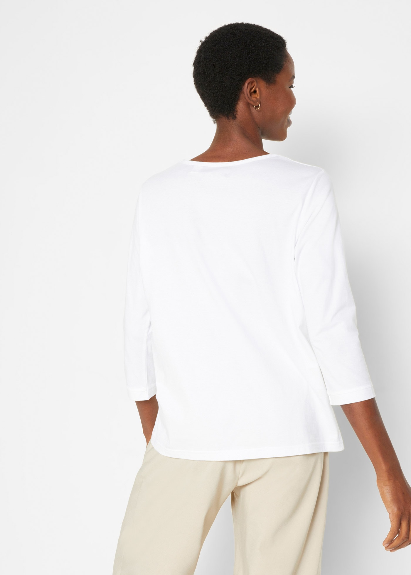 bonprix T-Shirt Packung, 5, 5 Stk. tlg. Longshirt mit 3/4-Arm, (5er Pack)