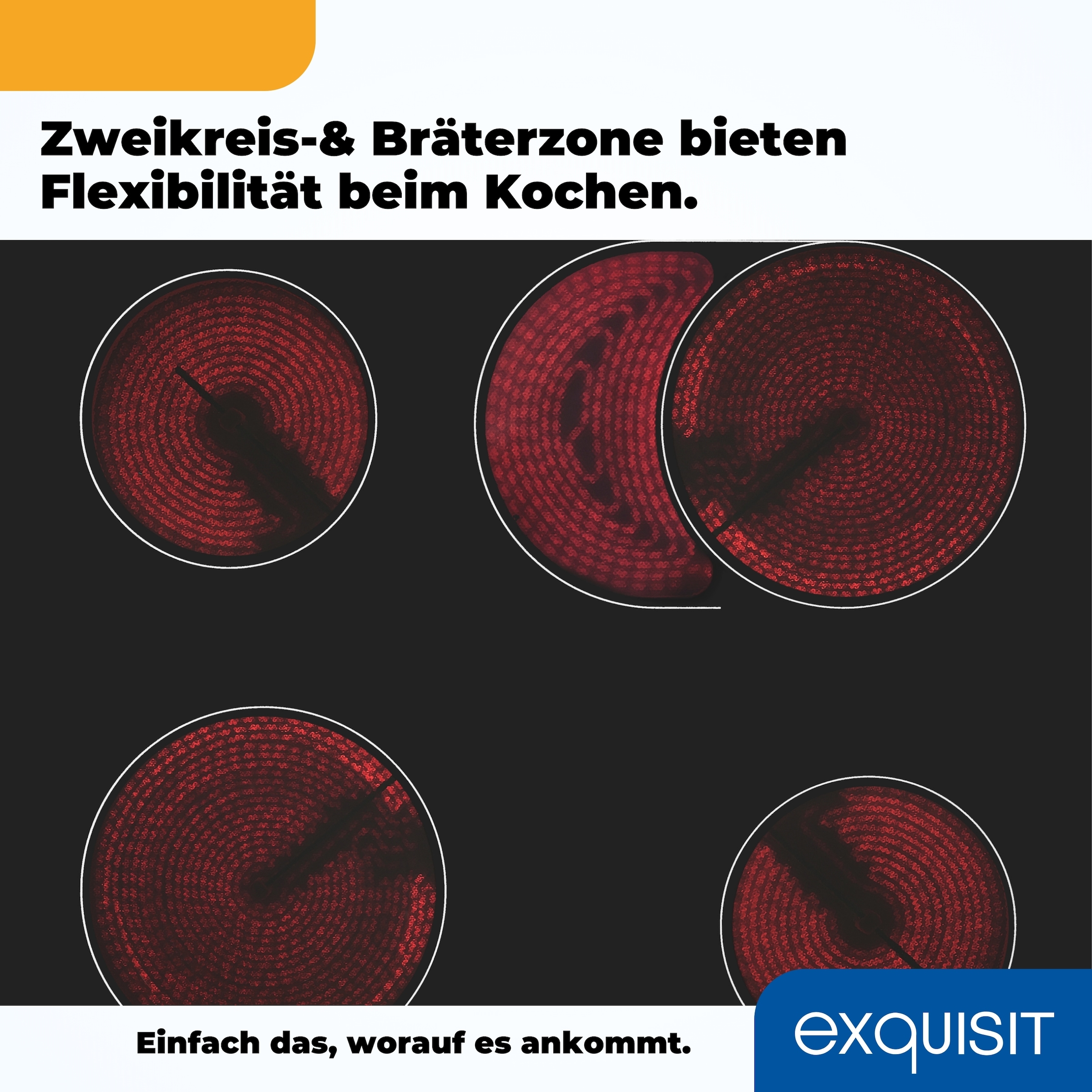 exquisit Elektro-Herd-Set »EHE285-HBZ-020schwarz«