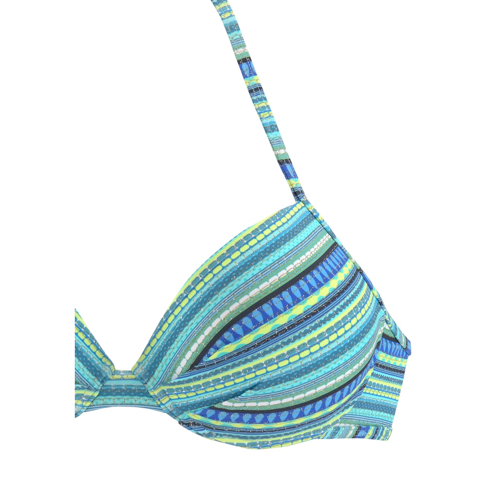LASCANA Push-Up-Bikini, mit glitzernden Streifen