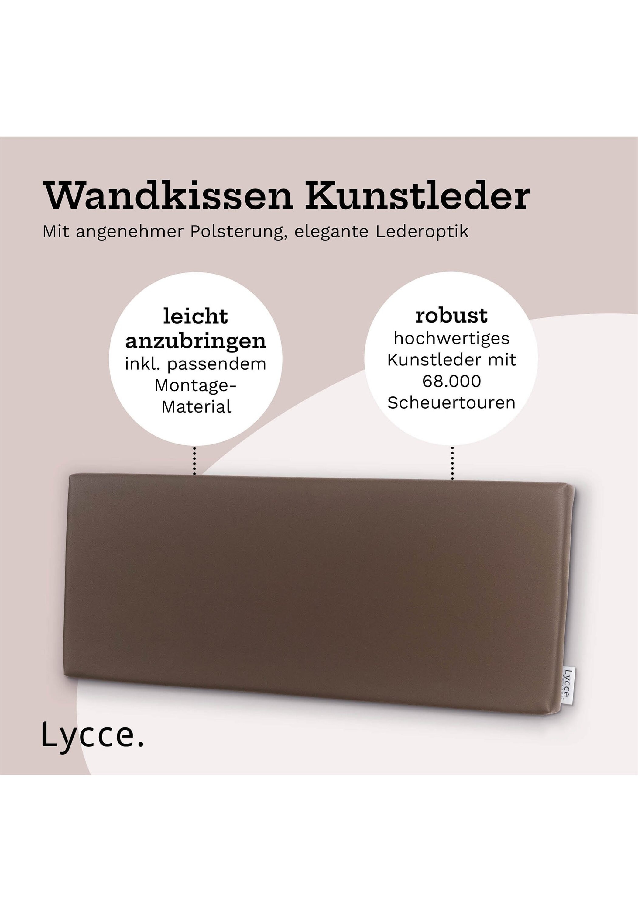Lycce Rückenkissen »Wandkissen Wandkissen Kunstleder 1er Pack«