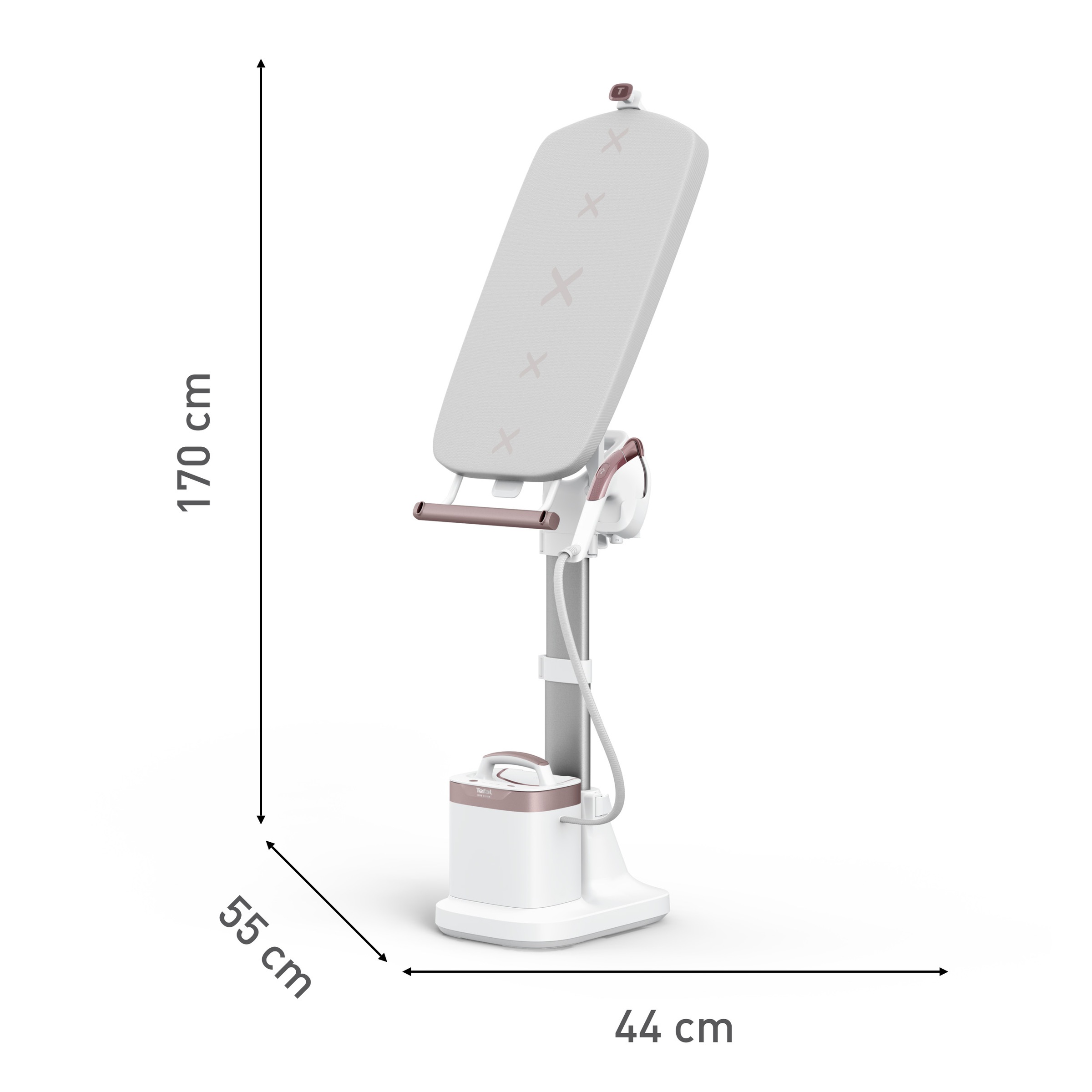Tefal Dampfglätter »Ixeo Vision, All-in-One Dampfbügellösung, Multipositionsbrett« 2200 W integrierte LED-Technologie, abnehmbare Basis, platzsparend, QT1811