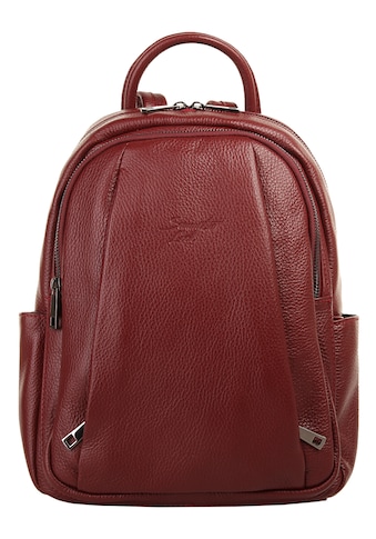 Cityrucksack, echt Leder, Made in Italy