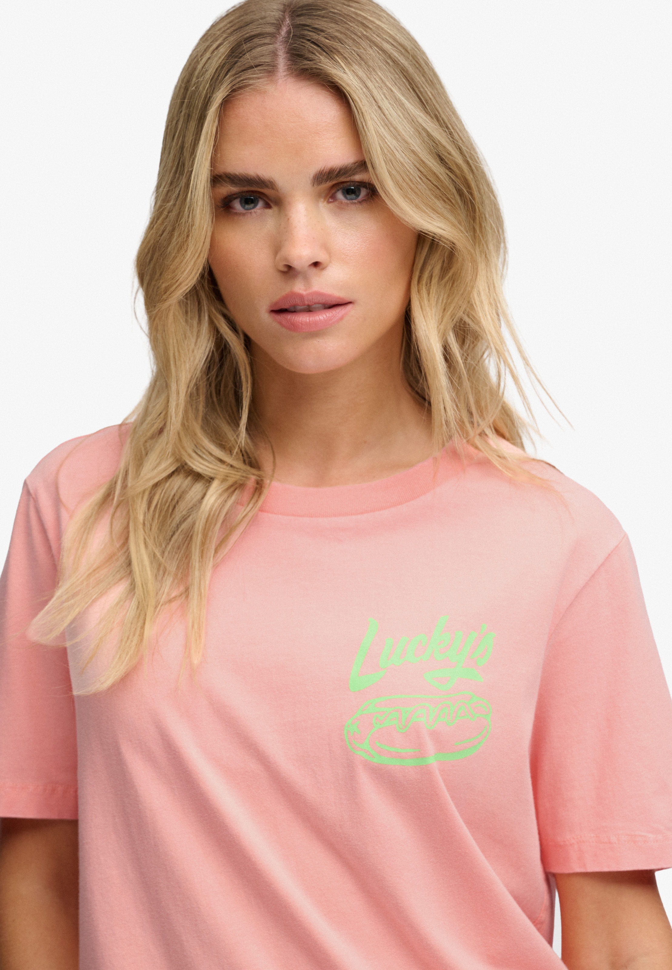 Superdry Print-Shirt »ROADSIDE TRADE RELAXED TEE« aus Baumwolle in Single Jersey, Relaxed Fit, Kurzarm