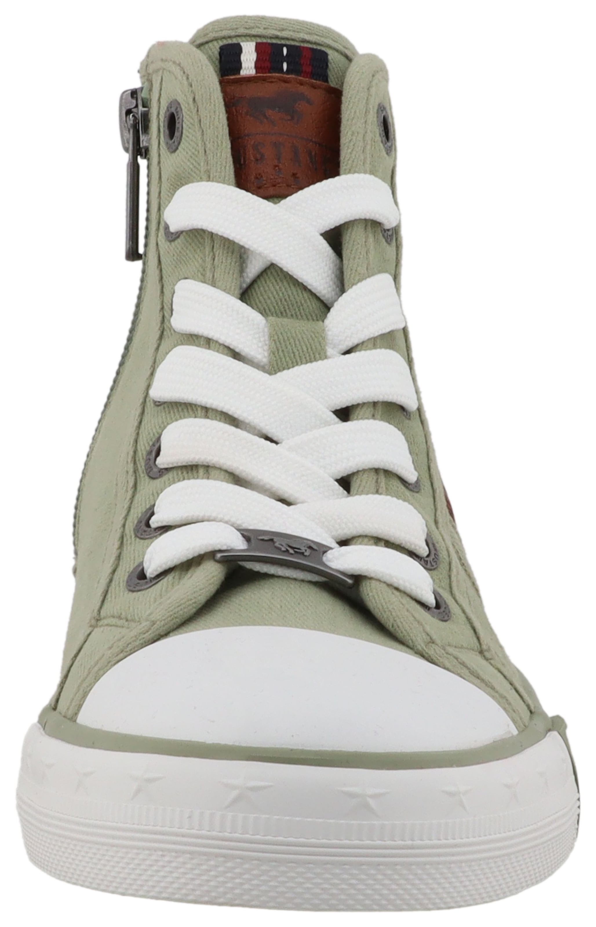 Mustang Shoes Plateausneaker »Winona«  Freizeitschuh, High Top-Sneaker, Schnürboots, kontrastreiche Details