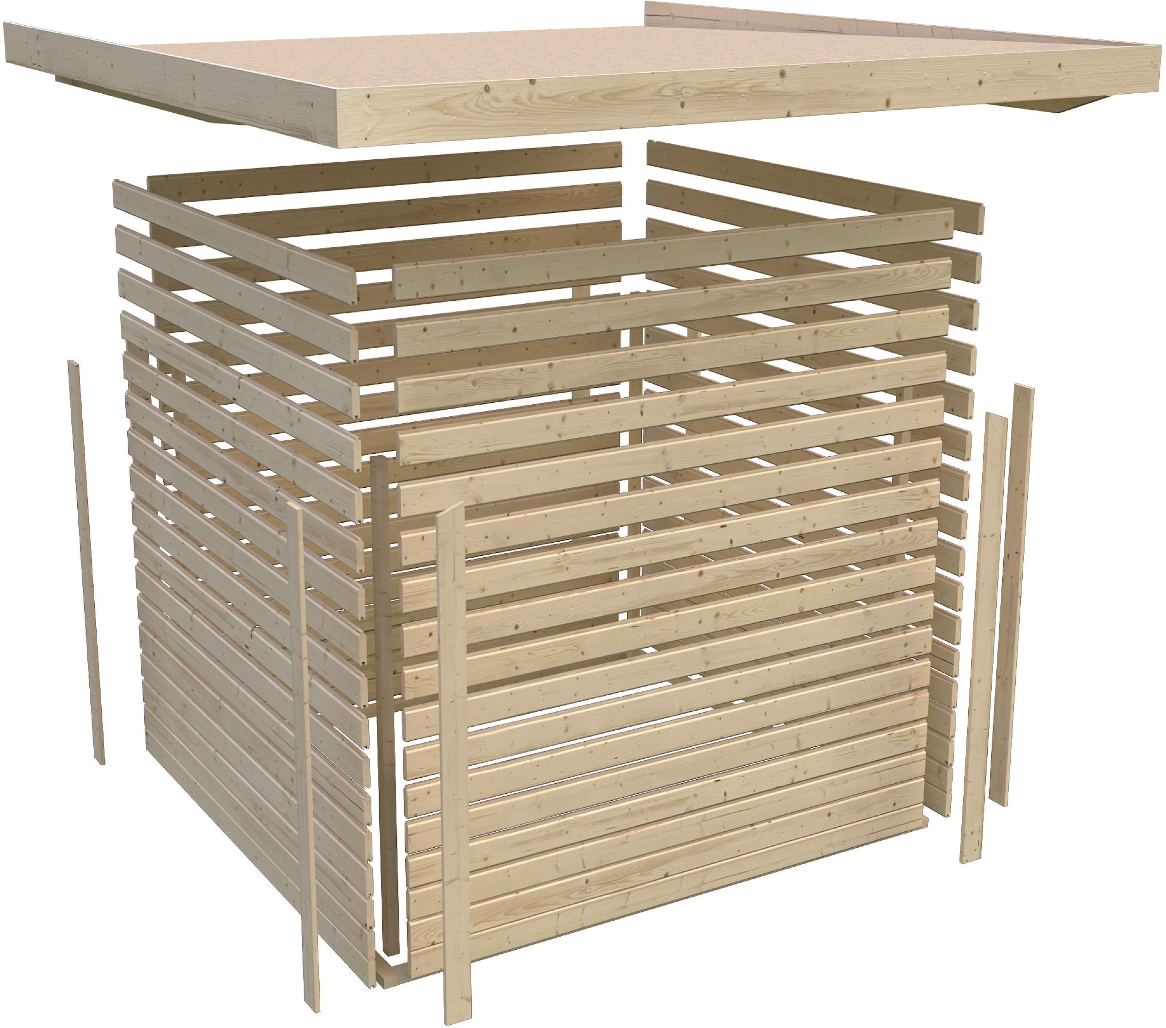 Karibu Gartenhaus »Langesee 5« aus hochwertiger nordischer Fichte mit wasserabweisender Profilierung