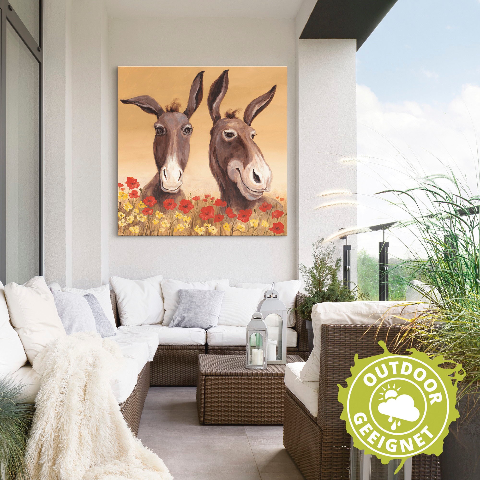 Artland Wandbild »Esel«, Haustiere, (1 St.), als Alubild, Outdoorbild, Leinwandbild, Poster, Wandaufkleber