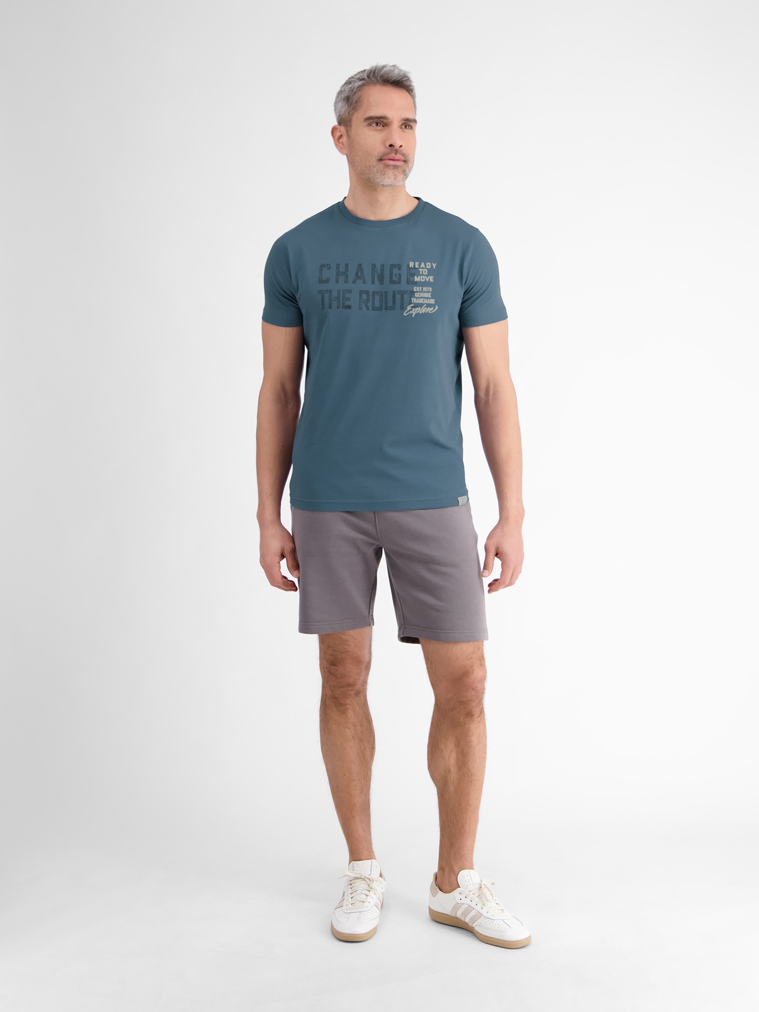 LERROS T-Shirt »LERROS Unifarbenes T-Shirt mit Print«