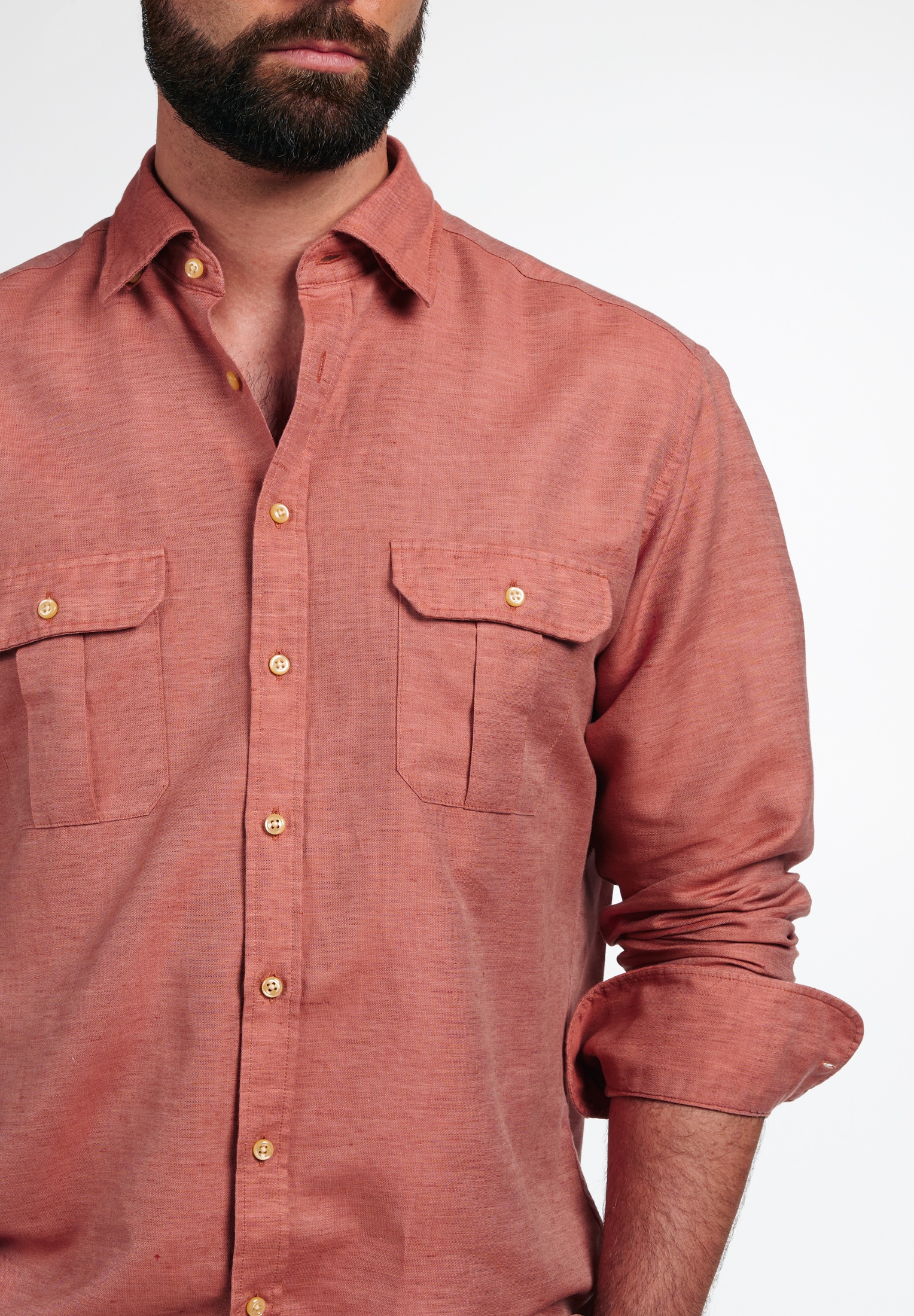 Eterna Langarmhemd »MODERN FIT« EASY IRON (bügelleicht)