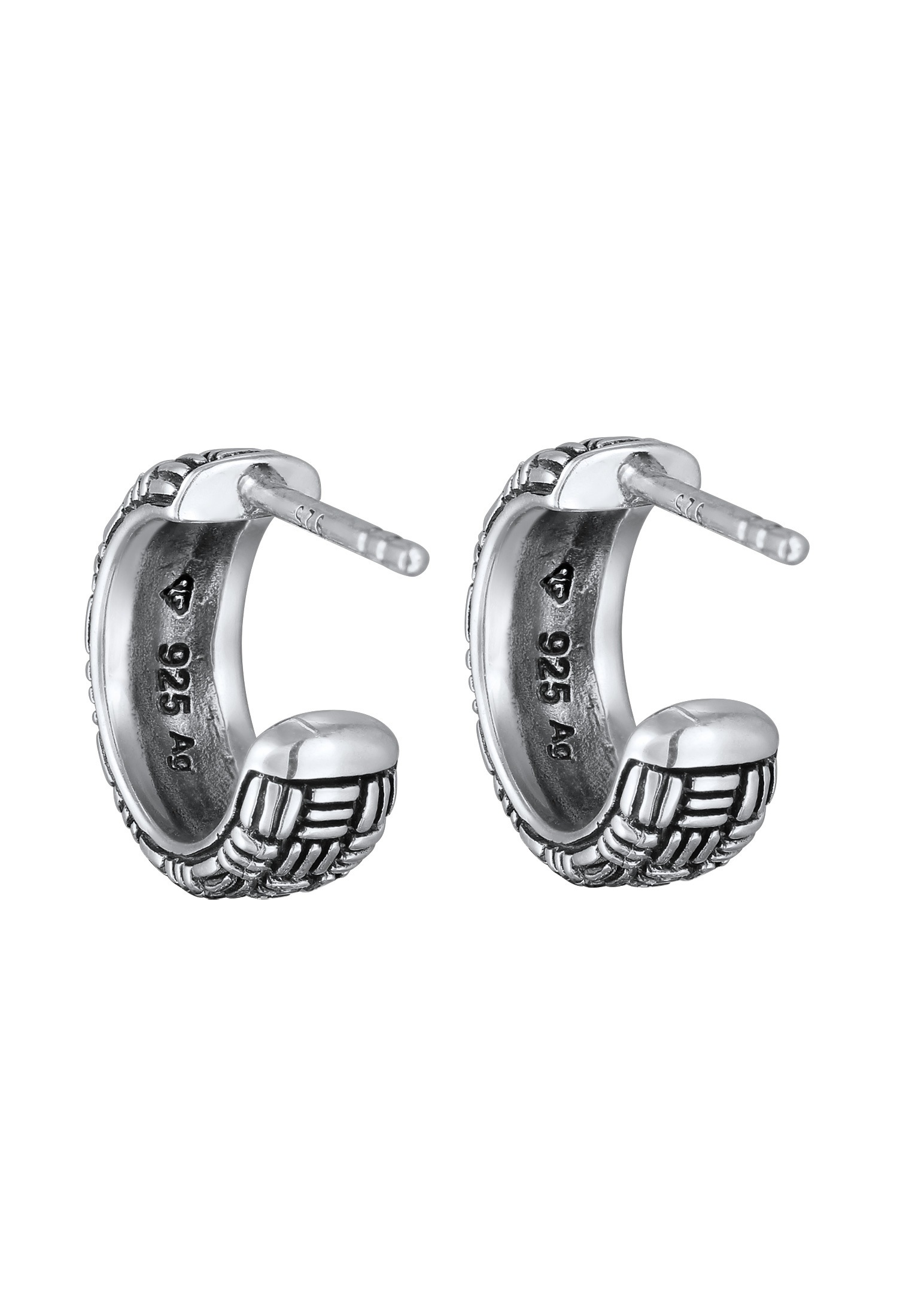 Kuzzoi Paar Ohrstecker »Ohrringe Herren Creolen Ohrstecker Vintage 925 Sterling Silber«