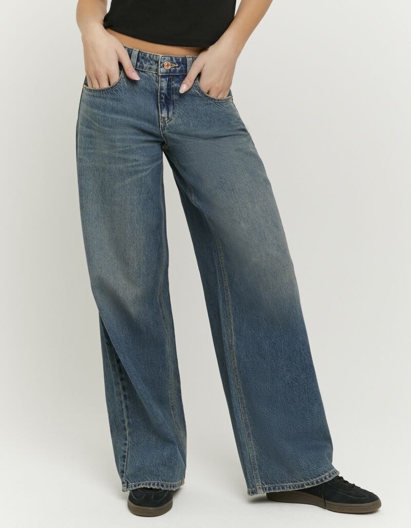 Tally Weijl Low-rise-Jeans »SPADEDODA« aus hochwertigem Baumwoll-Lyocell-Mix, tief geschnitten in weitem Fit