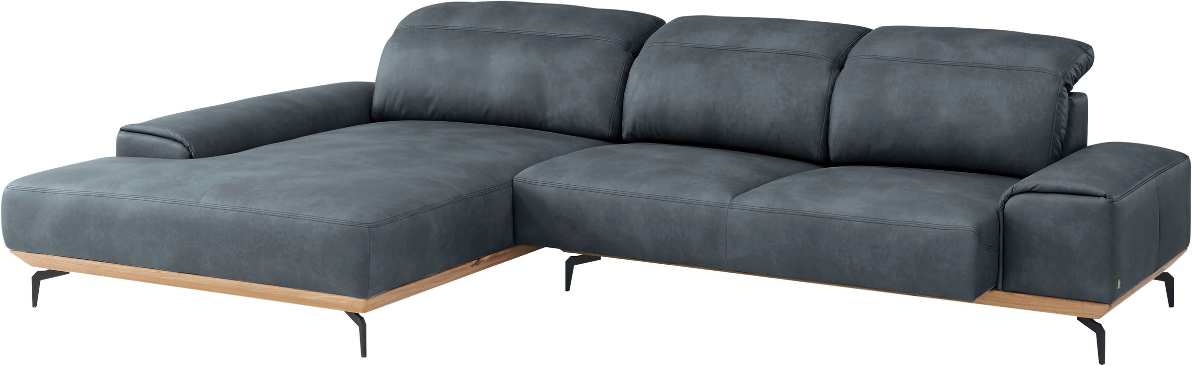 Musterring Wohnlandschaft »MR 2490«, Fuß schwarz, Sitzhöhe 48cm, wahlweise mit Funktionen, Maße 342x207 cm