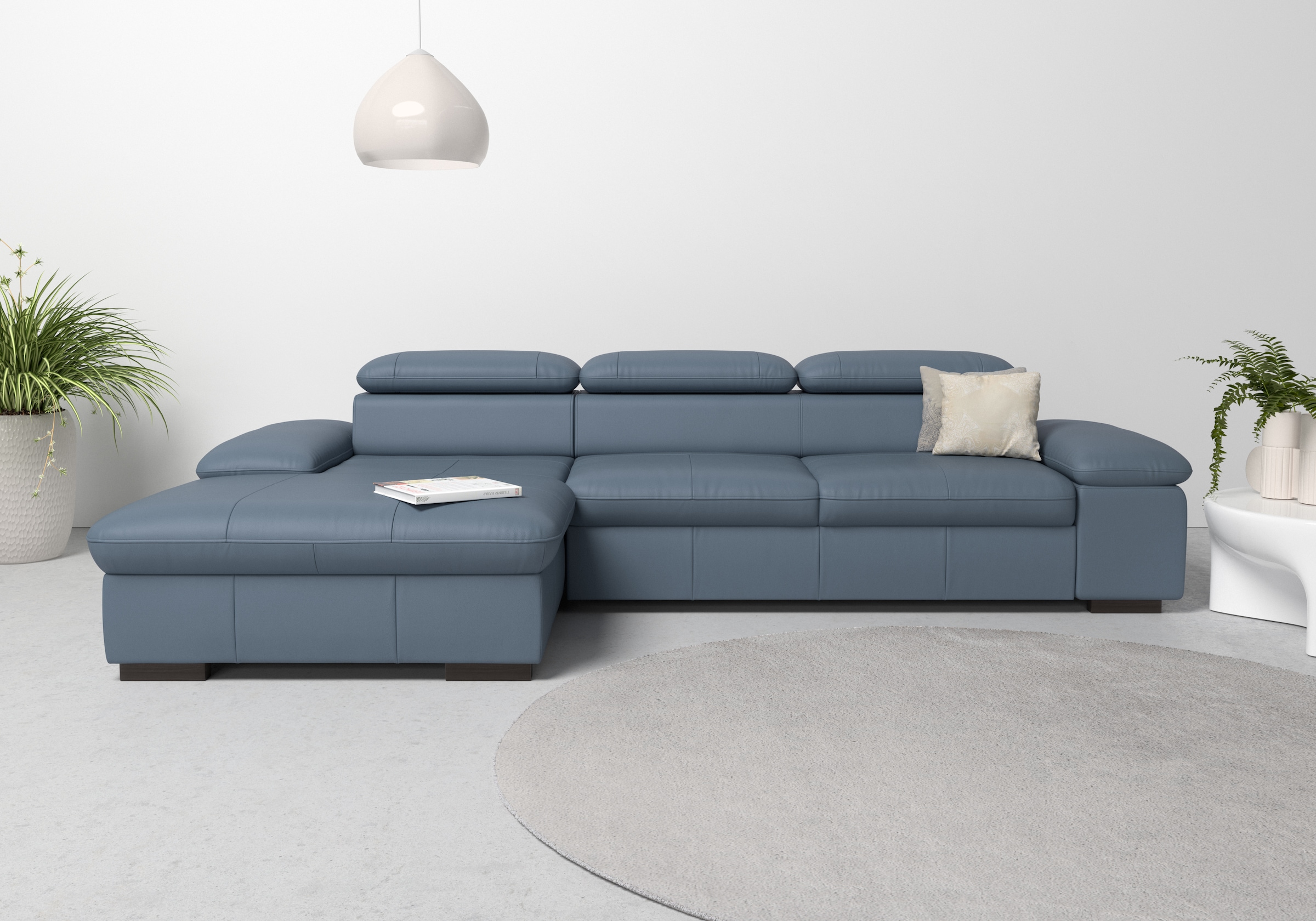 Home affaire Ecksofa »Alberto L-Form«, mit Kopfteilverstellung, wahlweise mit Bettfunktion