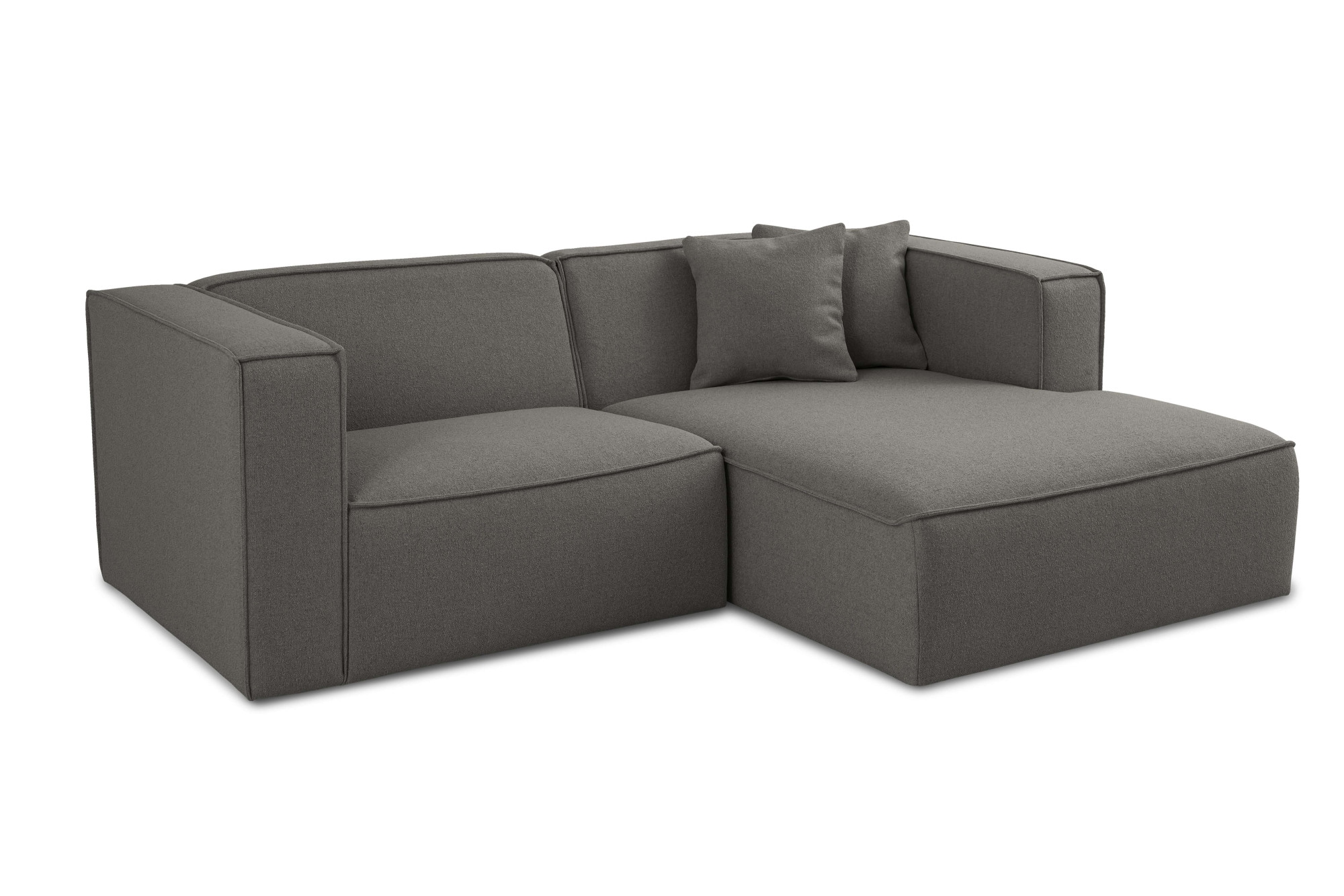 OTTO home Ecksofa »Tammie«, Breite 222 cm, Webstoff fein, bodentief, mit Wellenunterfederung