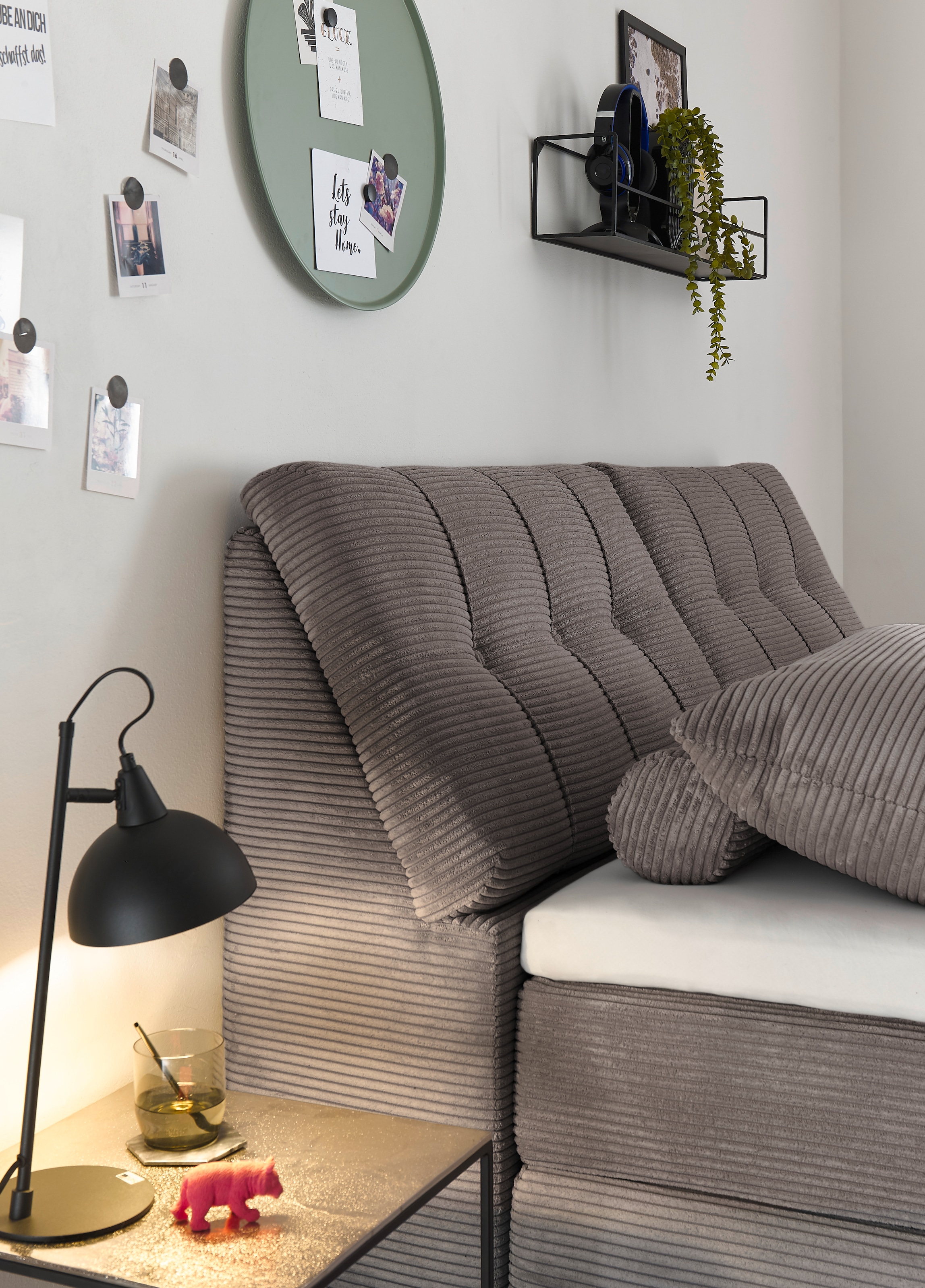 set one by Musterring Boxspringbett »Fairfield« Kopfteil in Kassenoptik, Metallfuß schwarz, Breite 160 oder 180 cm