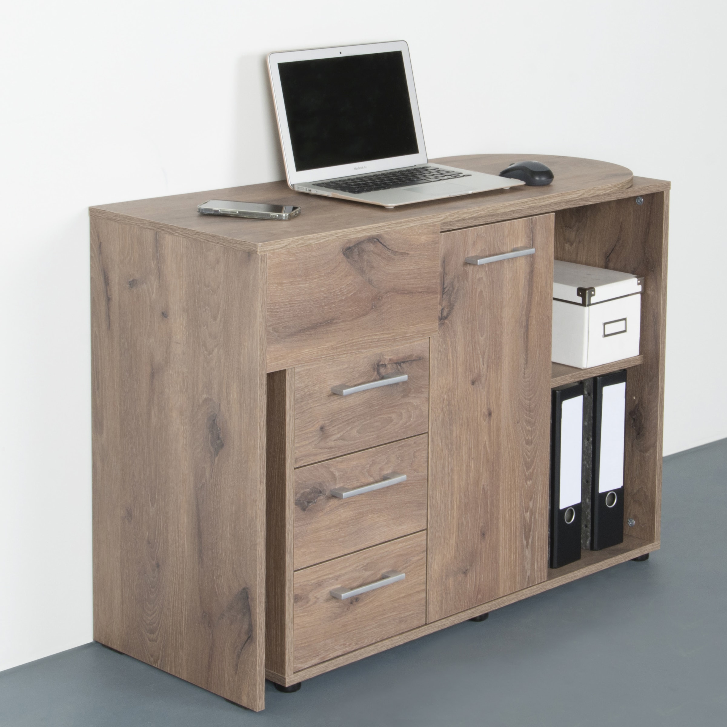 VOGL Möbelfabrik Schreibtisch, schwenkbare Tischplatte, platzsparend, Made in Germany