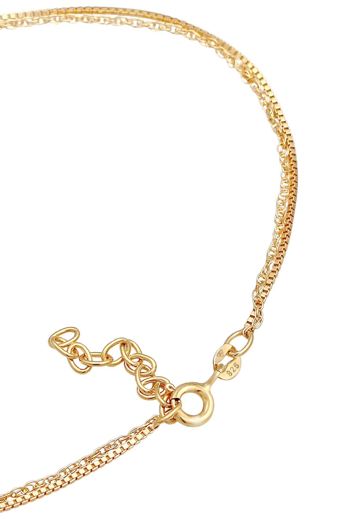 Elli Fußkette »Fußschmuck Kordel Venezianer Layer Basic Zeitlos 925 Silber«