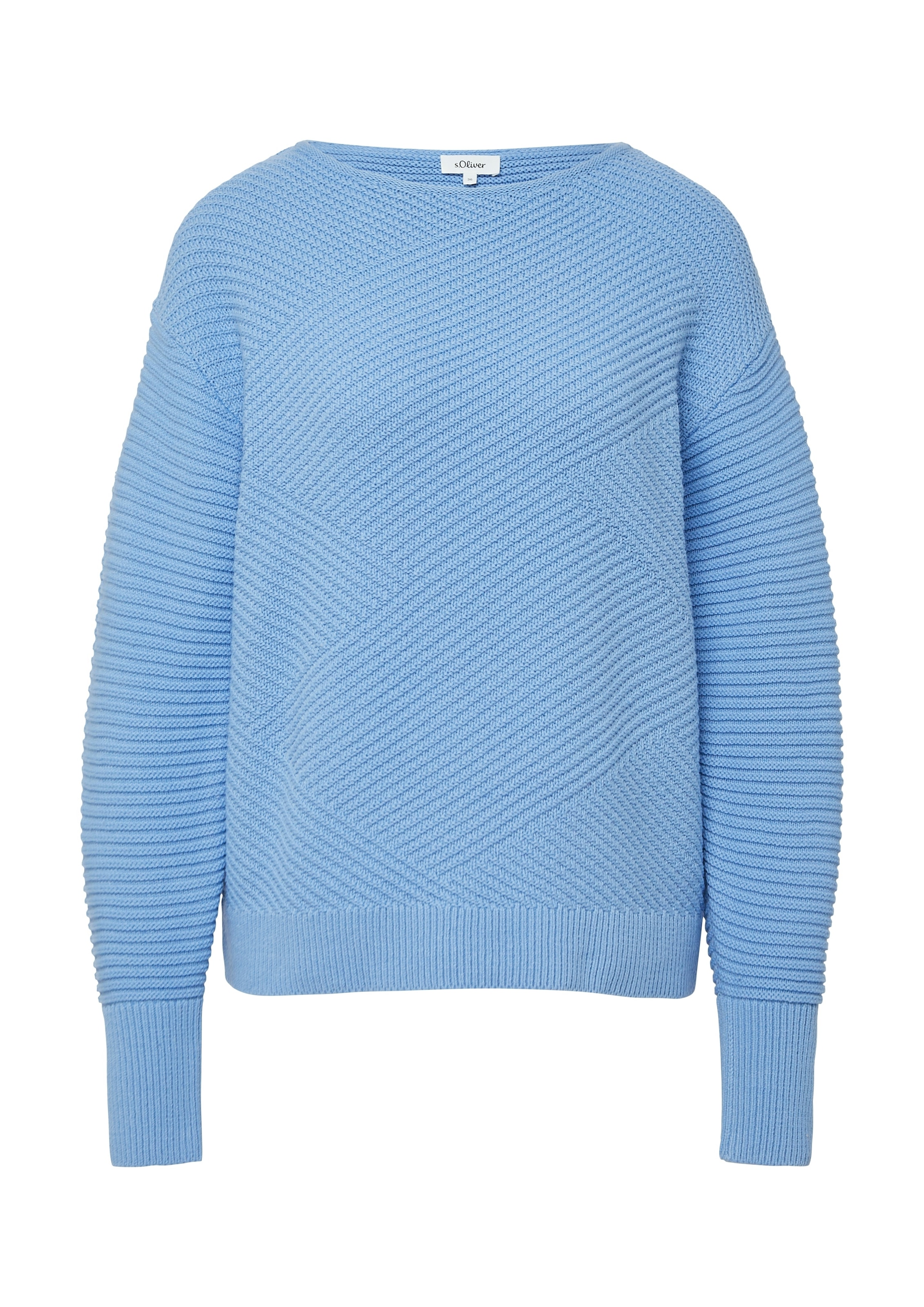 s.Oliver Strickpullover mit Strick-Muster und Rundhals