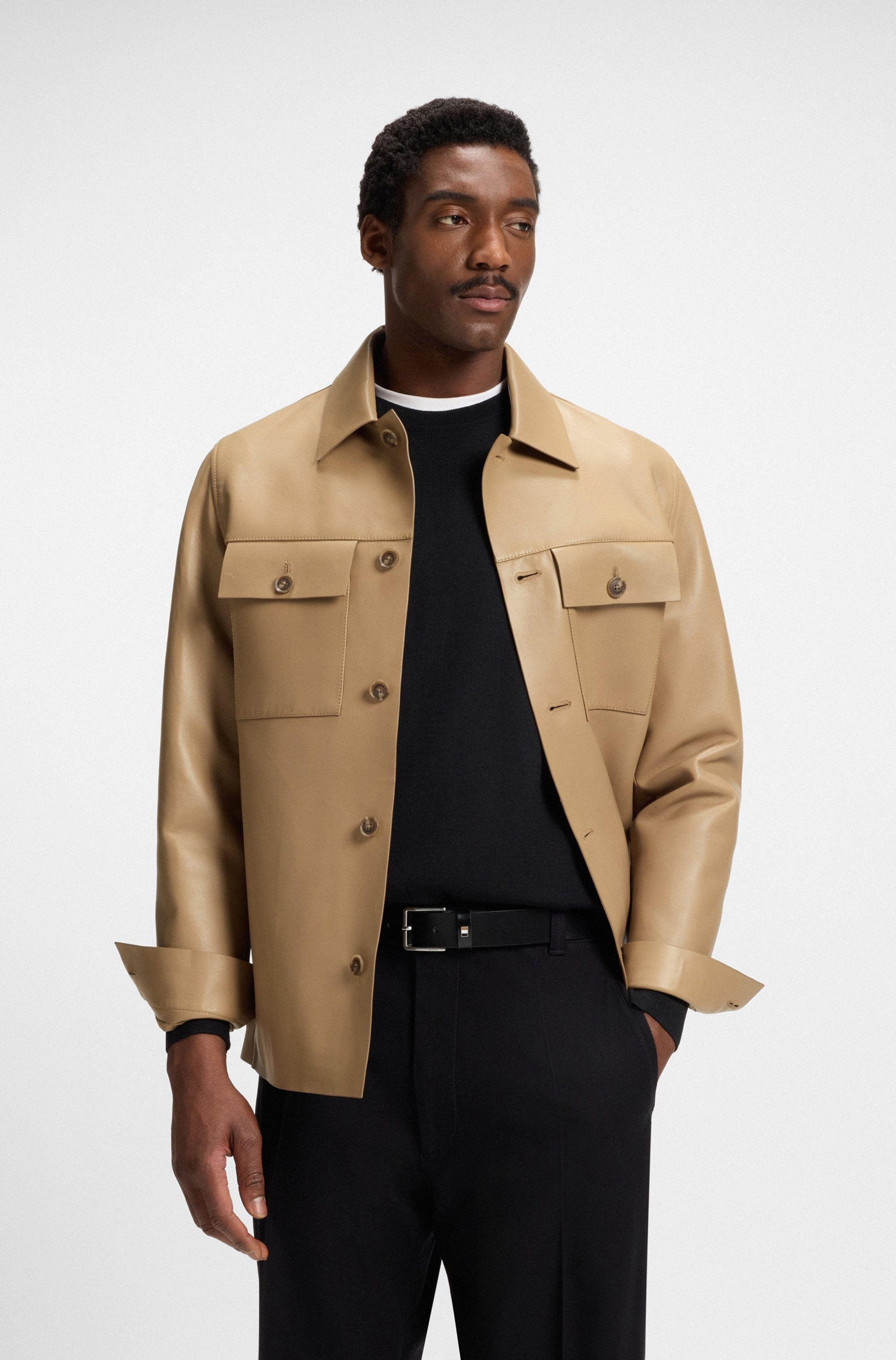 BOSS Ledergürtel »Ther-Flag-E_Sz35« mit stilvollen Markendetails